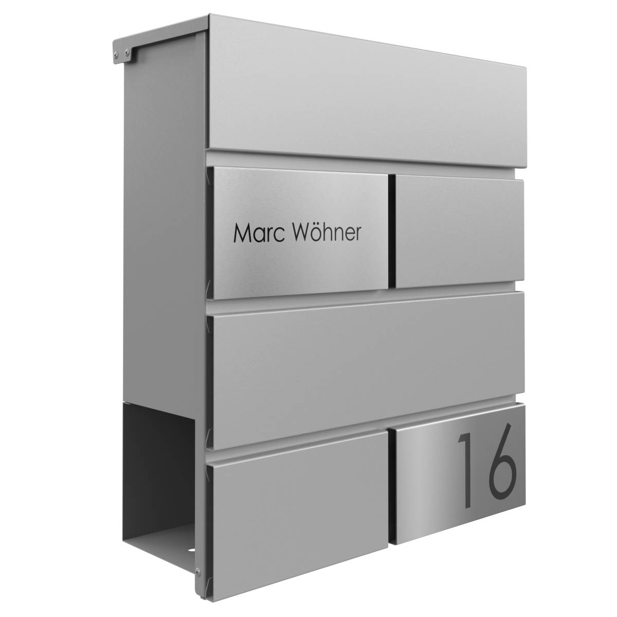 Briefkasten KANT Edition mit Zeitungsfach - Design Elegance 3 - RAL 9007 graualuminium Briefkasten KANT Edition mit Zeitungsfach - Design Elegance 3 - RAL 9007 graualuminium