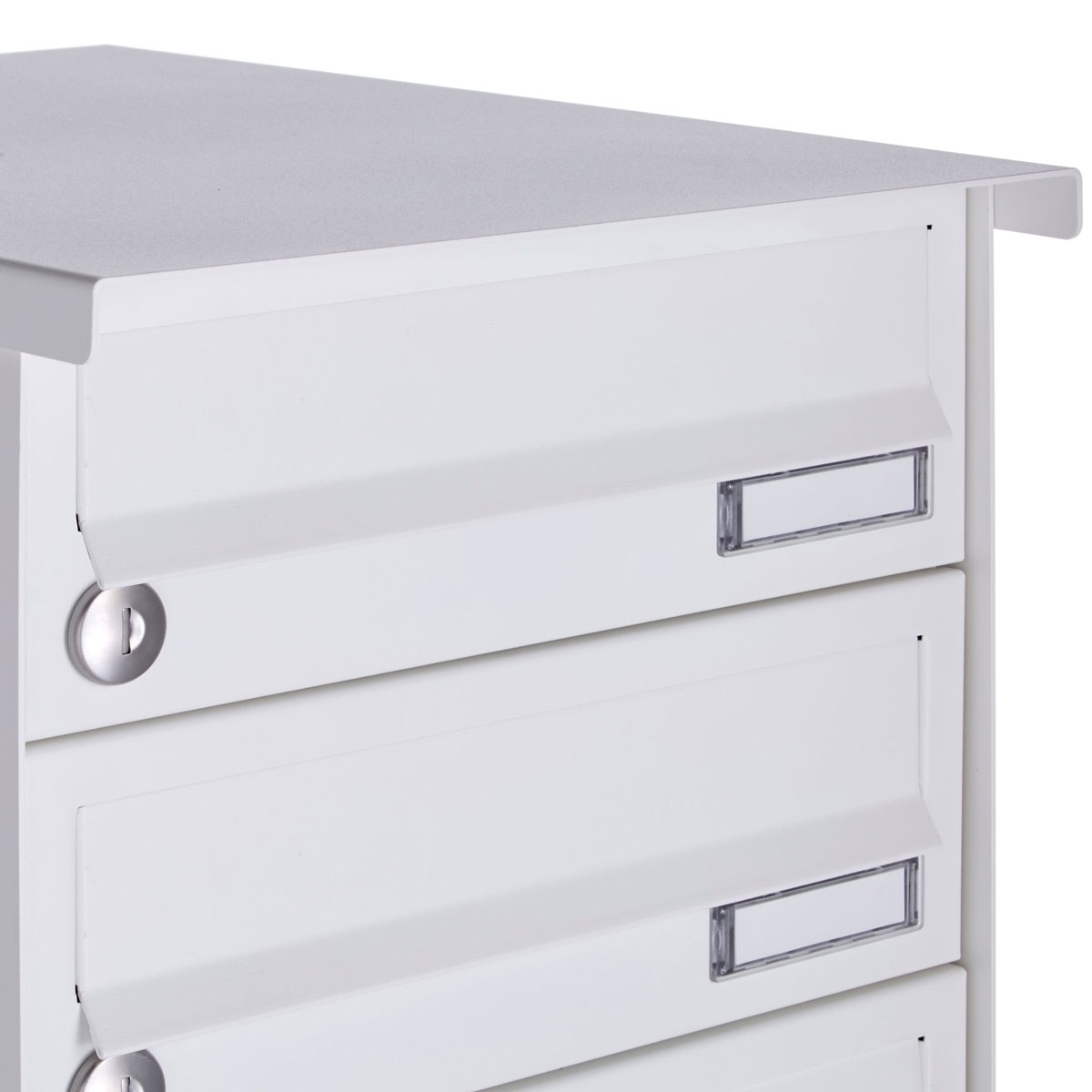 14er 7x2 Standbriefkasten Design BASIC 385P-9016 ST-T - RAL 9016 verkehrsweiß