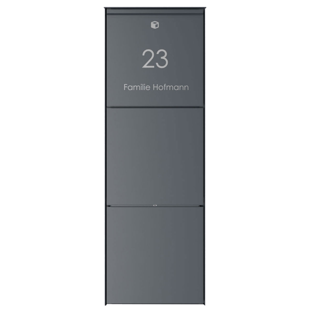 Design surface-mounted parcel box GOETHE - lock system - RAL of your choice Design surface-mounted parcel box GOETHE - lock system - RAL of your choice