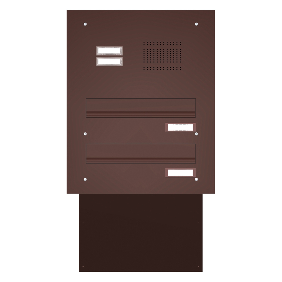 Mauerdurchwurf Briefkasten BASIC 623 pulverbeschichtet - Klingel- Sprechstelle - 2 Parteien Mauerdurchwurf Briefkasten BASIC 623 pulverbeschichtet - Klingel- Sprechstelle - 2 Parteien