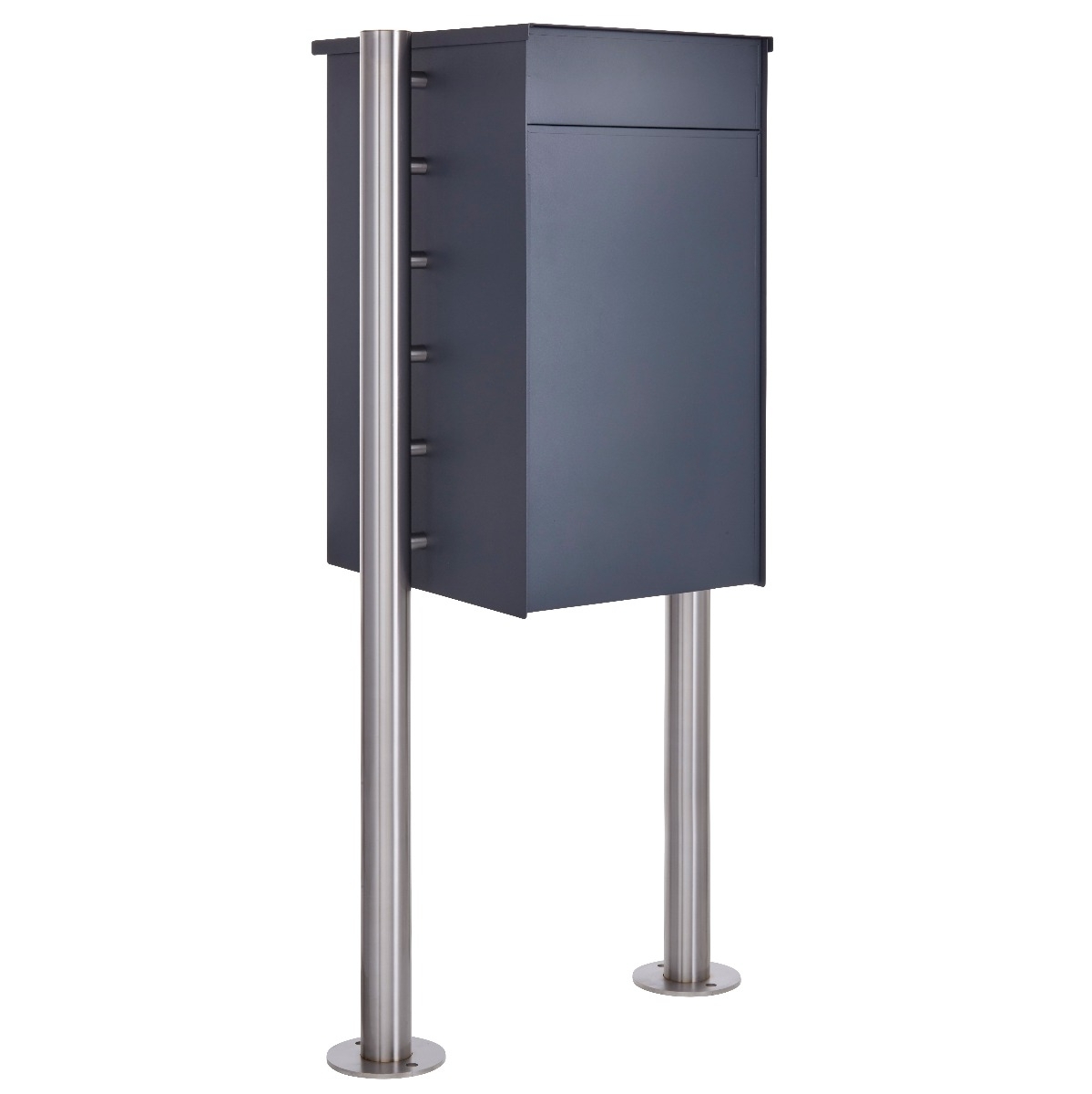 Cassetta per pacchi BASIC Plus 863X ST-R in acciaio inox con vano pacchi 550x370 in un colore RAL a scelta Cassetta per pacchi BASIC Plus 863X ST-R in acciaio inox con vano pacchi 550x370 in un colore RAL a scelta