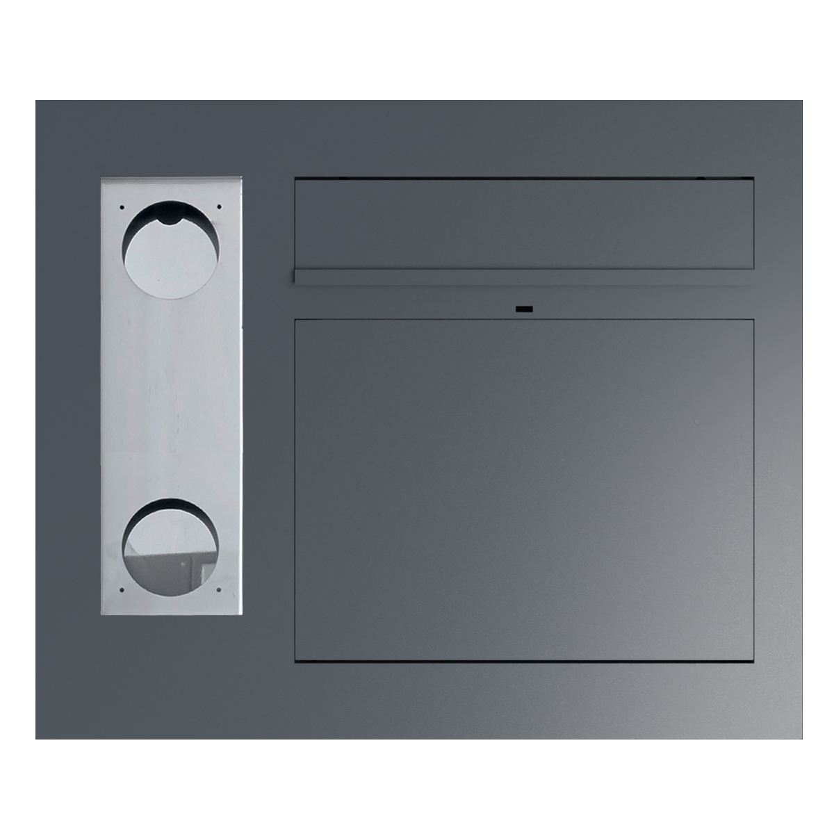 Design Unterputz Briefkasten GRIMM - Farbe nach Wahl - GIRA System 106 - 3-fach vorbereitet links Design Unterputz Briefkasten GRIMM - Farbe nach Wahl - GIRA System 106 - 3-fach vorbereitet links