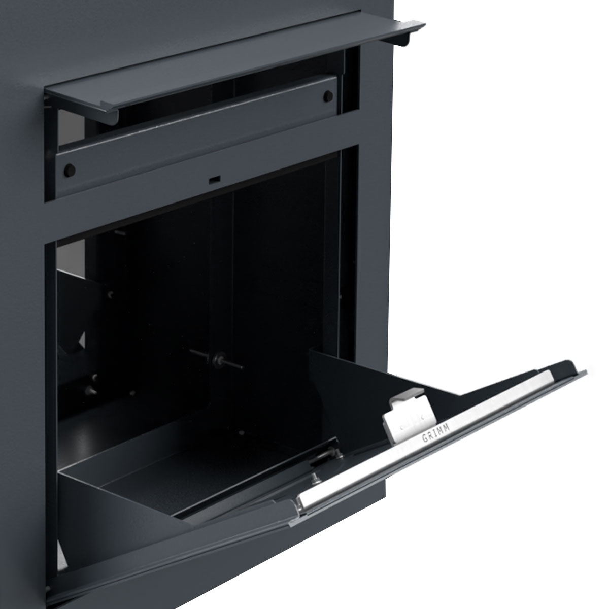 Design flush-mounted letterbox GRIMM - Colour of your choice - LOXONE Intercom/Code Touch 1x1 prepared right