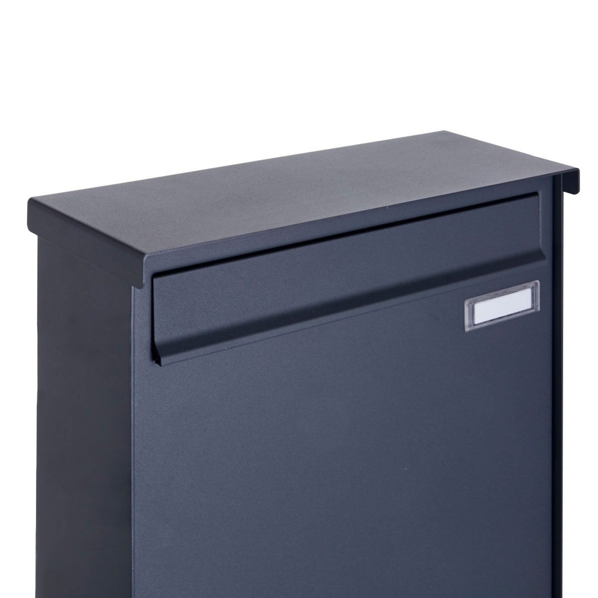 2 x 1 stainless steel fence letterbox BASIC Plus 382XZ with bell box - RAL of your choice - removal from the rear
