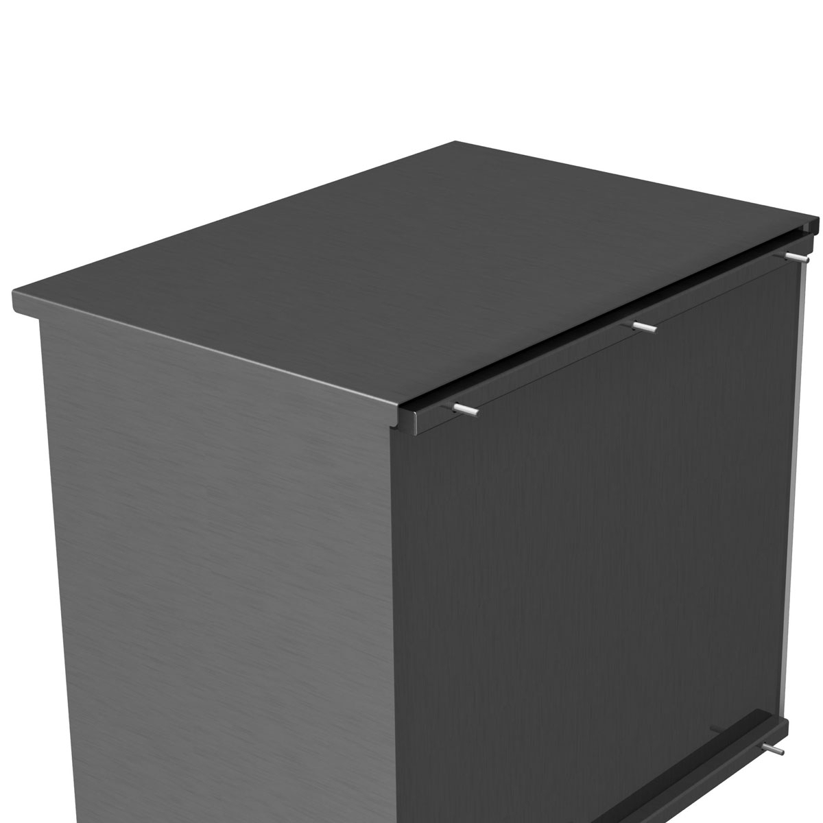 Stainless steel surface-mounted parcel box BASIC 863 AP - Parcel compartment 550x370
