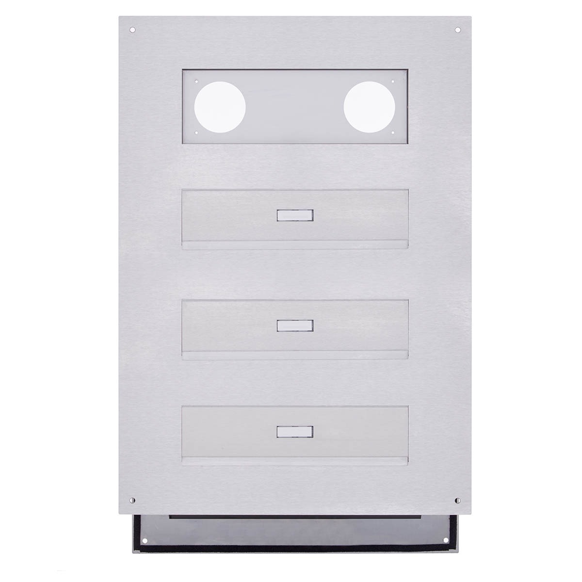 3-piece stainless steel wall-mounted letterbox designer model - GIRA System 106 - 3-gang prepared 3-piece stainless steel wall-mounted letterbox designer model - GIRA System 106 - 3-gang prepared