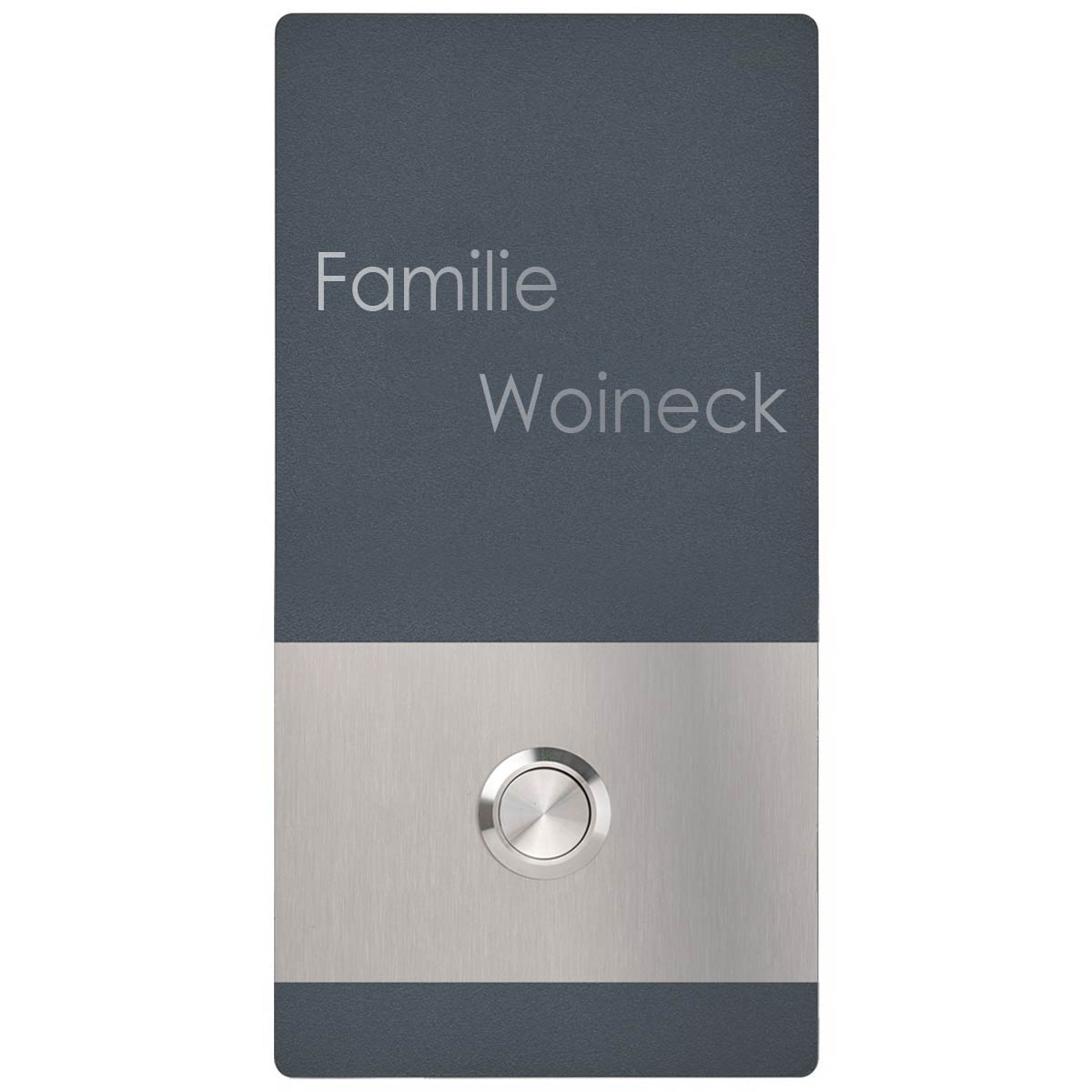 4a0b4d866902d9066fd9562be0adaf819dbb1b90 Edelstahl Klingelplatte BASIC 421BE2S-90180 - Elegance II - pulverbeschichtet - RECHTECKIG