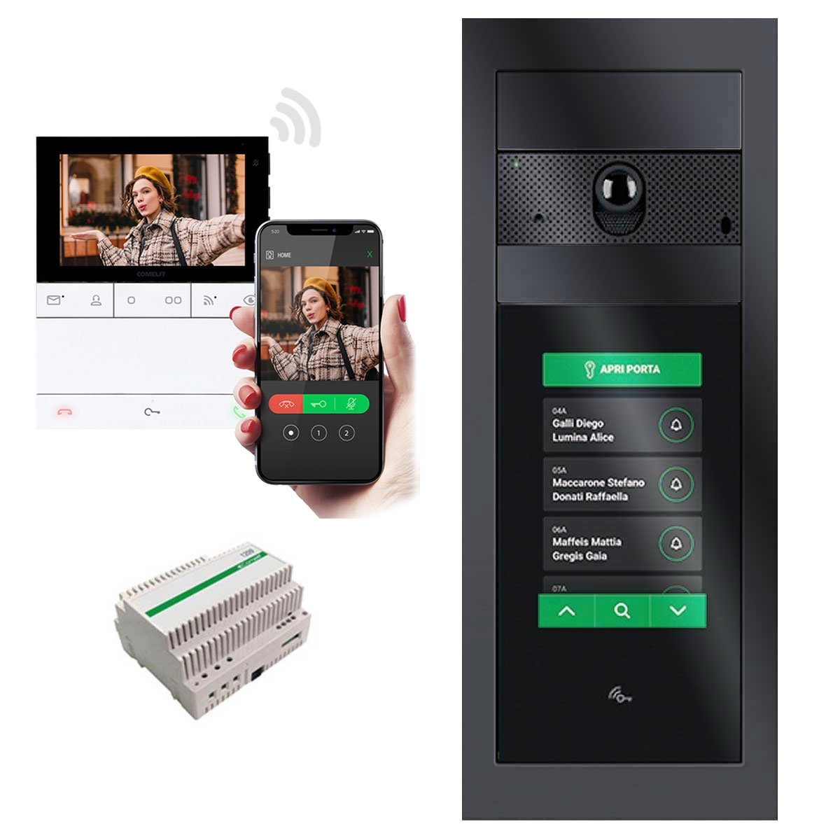 Video- Türsprechanlage Ultra Touch UP - Ein- und Mehrfamilien - RAL nach Wahl - EU konform