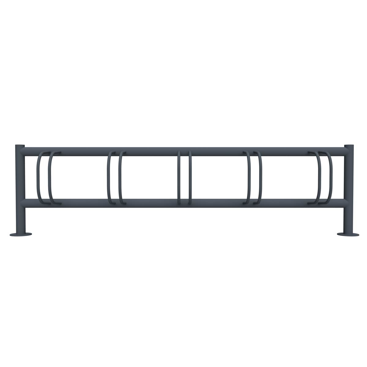 f2b1c698e3fe0c6677b4118766df92efc03ac8ed Fahrradständer ACHIM - Edelstahl pulverbeschichtet in RAL Farbe - Doppelseitige Radeinstellung