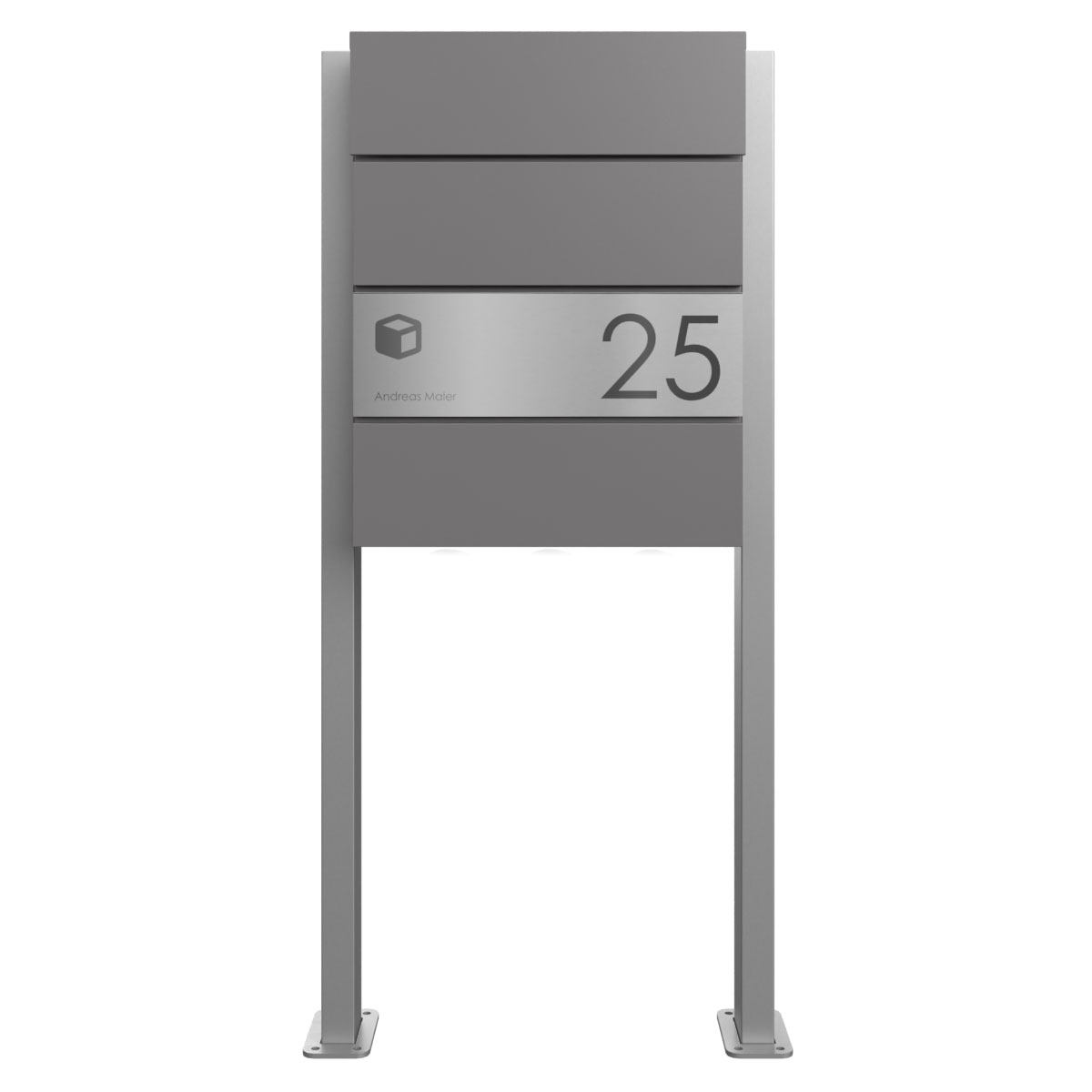 Freistehende Paketbox KANT Edition ST-Q - Design Elegance 1 - DB 703 eisenglimmer