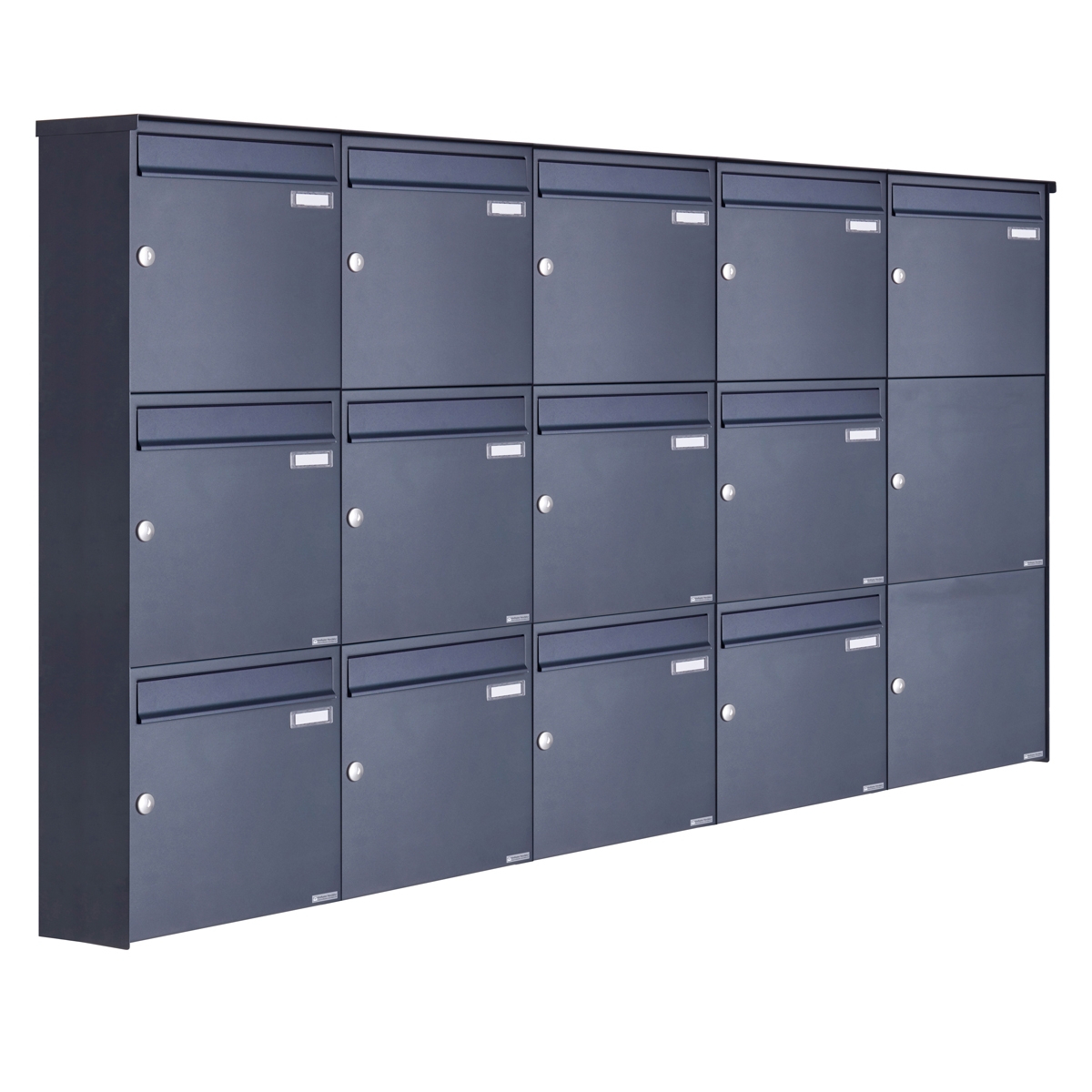 Cassetta per le lettere da appoggio 13er 5x3 in acciaio inox BASIC Plus 382XA AP - RAL a scelta