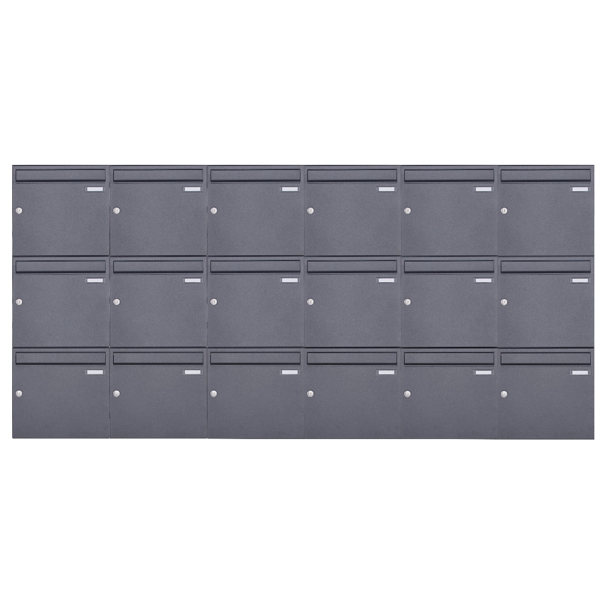 Boîte aux lettres de 18 6x3 en saillie Design BASIC 382A AP - DB703 fer micacé