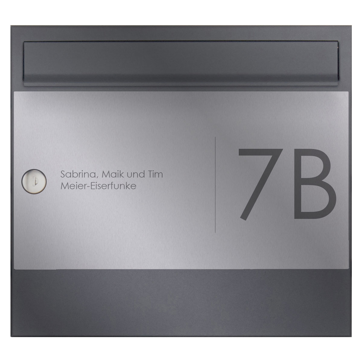 Edelstahl Unterputzbriefkasten BASIC Plus 382XU UP Elegance II - RAL nach Wahl