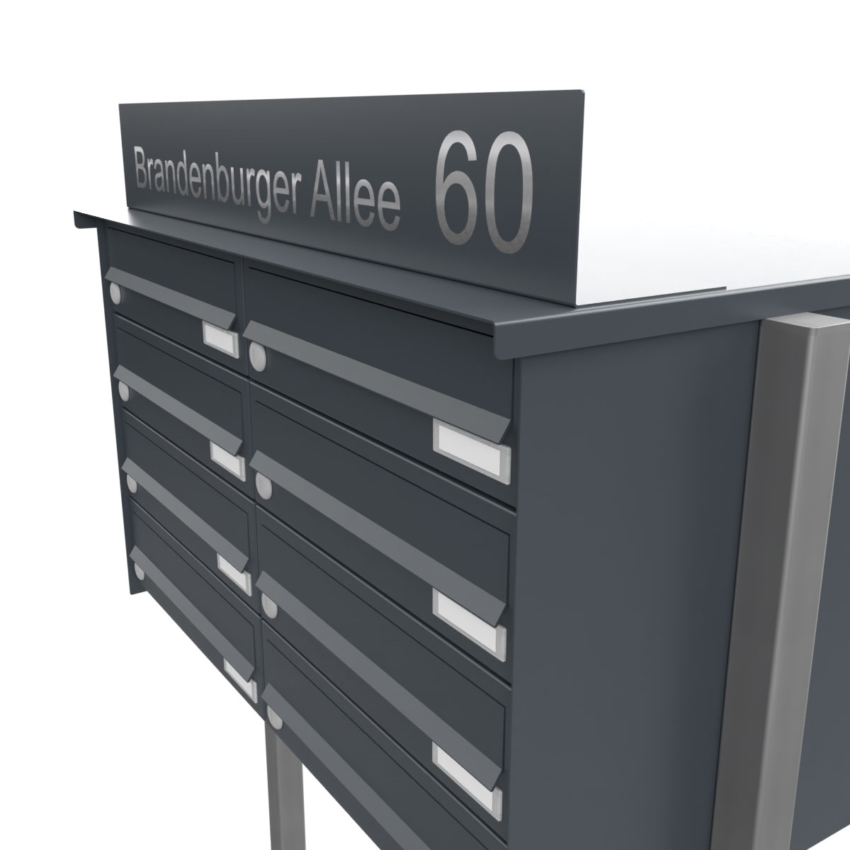 Beschriftungsschild für Briefkastenanlagen - 370mm - Farbe nach Wahl Beschriftungsschild für Briefkastenanlagen - 370mm - Farbe nach Wahl