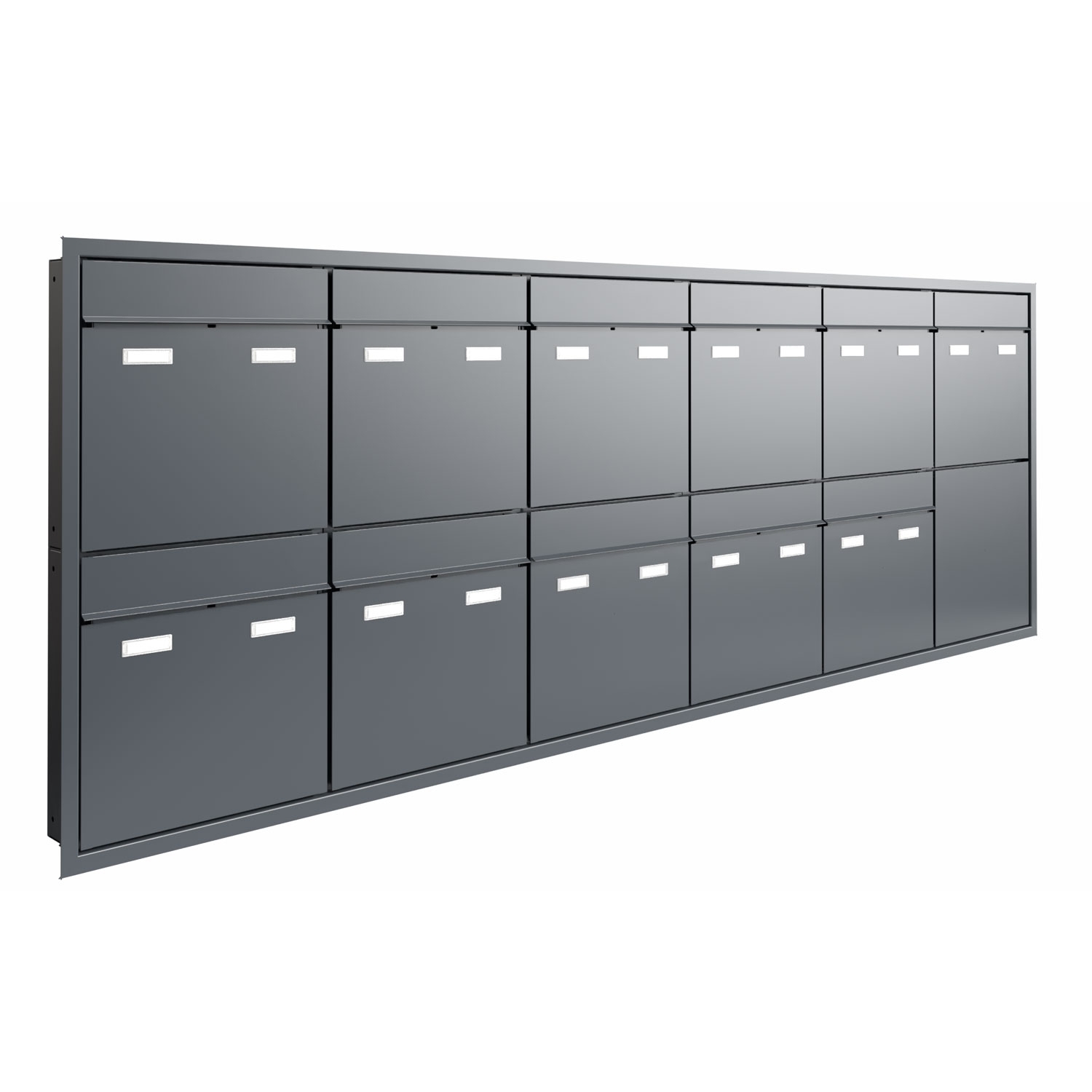 11er 6x2 Design Unterputz Briefkastenanlage GOETHE UP - RAL nach Wahl