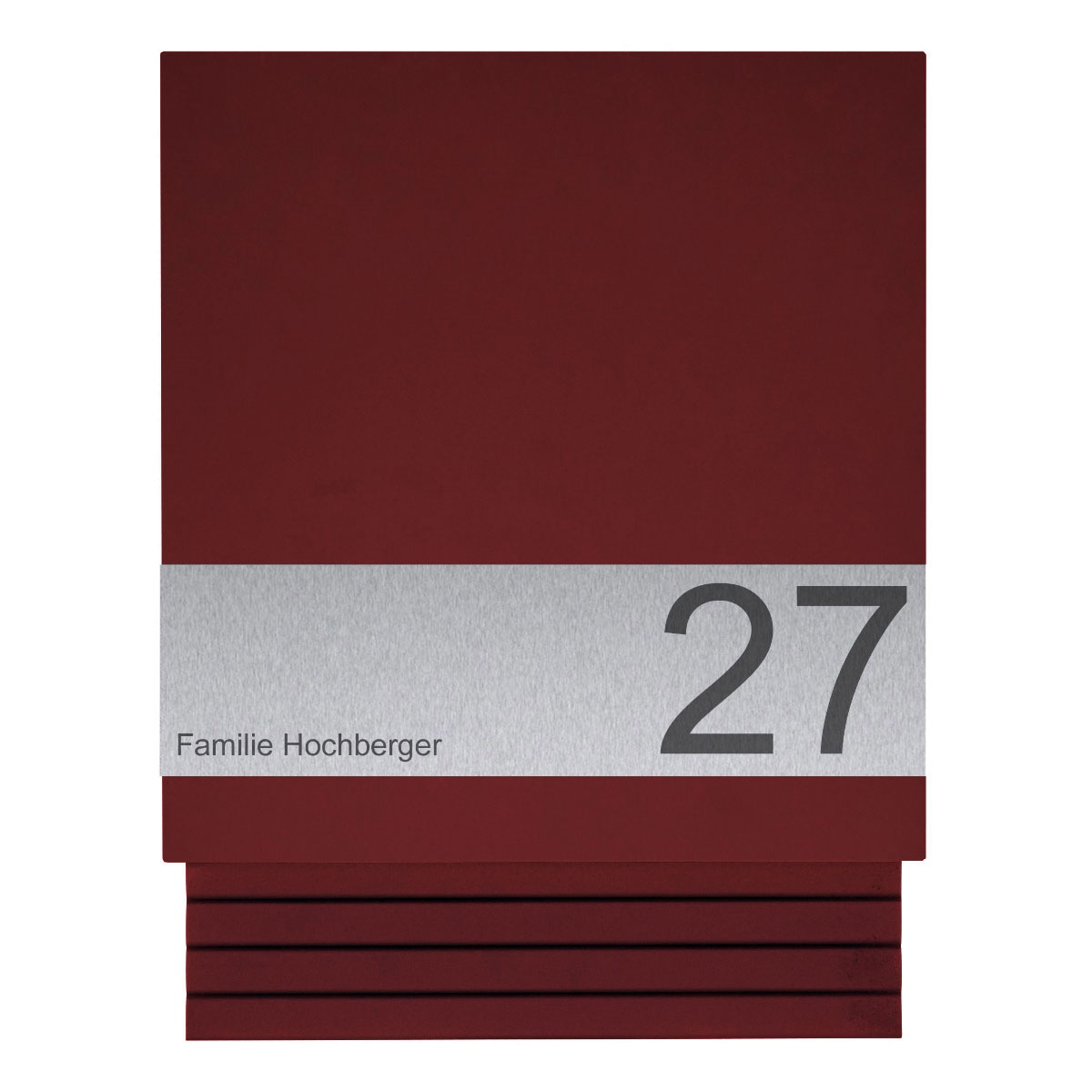 de935e203af0634adf1e77c084b3a425f7b366fe Design letterbox with newspaper compartment SCHILLER SMALL VARS - RAL of your choice with stainless steel application