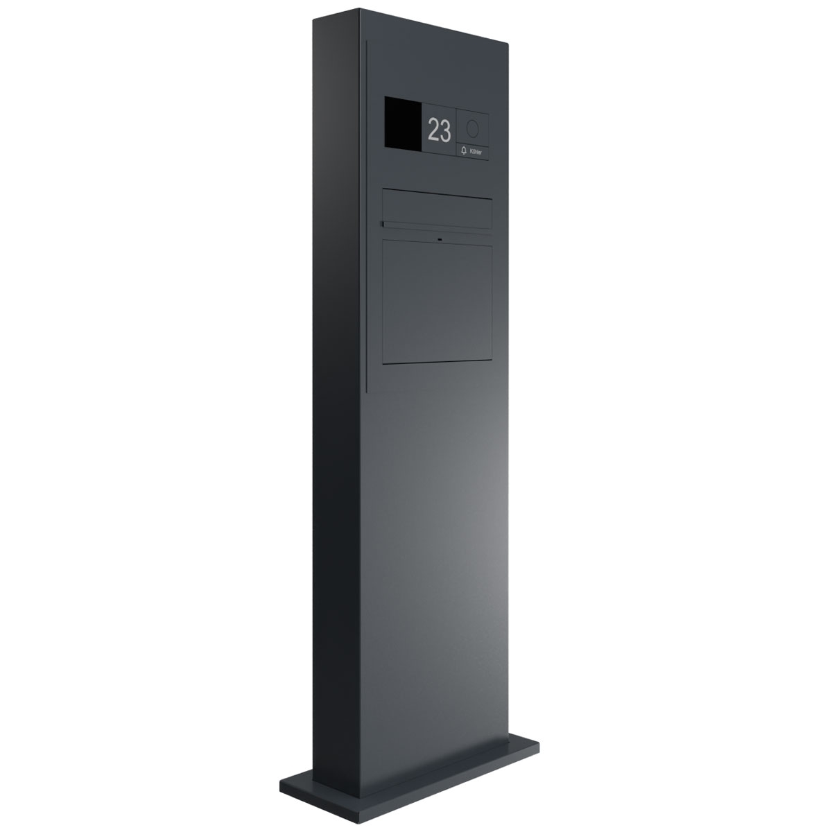 Design Briefkastenstele GRIMM - Farbe nach Wahl - GIRA System 106 - Video- Sprechanlage - VIDEO Komplettset