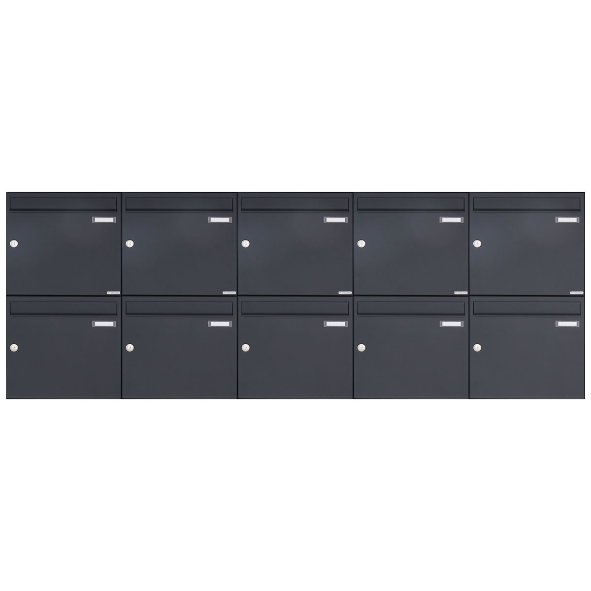 10x5x2 surface-mounted letterbox design BASIC 382A AP - RAL 7016 anthracite grey 10x5x2 surface-mounted letterbox design BASIC 382A AP - RAL 7016 anthracite grey