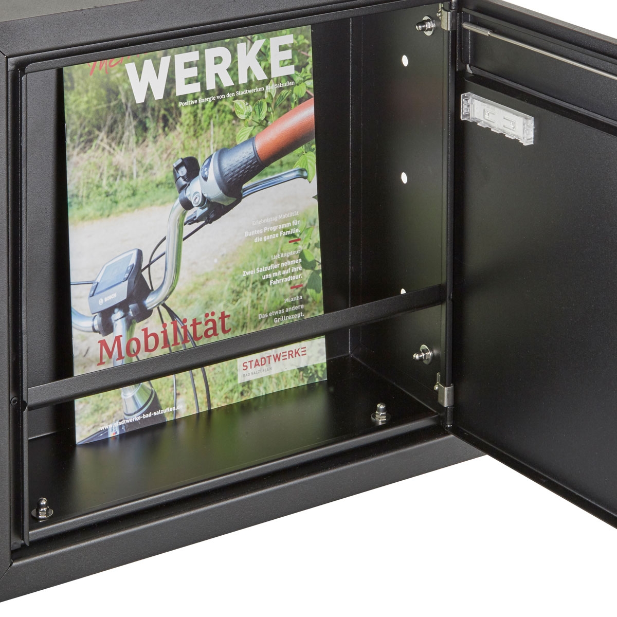 4er 2x2 stainless steel fence letterbox BASIC Plus 382XZ - RAL of your choice - removal from the rear 4er 2x2 stainless steel fence letterbox BASIC Plus 382XZ - RAL of your choice - removal from the rear