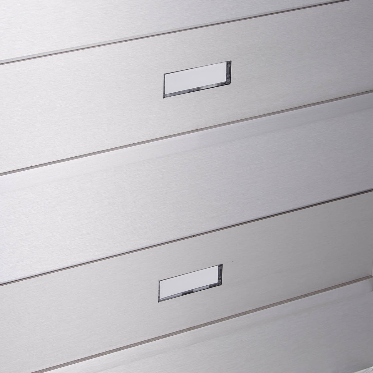 3-piece stainless steel wall-mounted letterbox designer model - GIRA System 106 - 3-gang prepared 3-piece stainless steel wall-mounted letterbox designer model - GIRA System 106 - 3-gang prepared