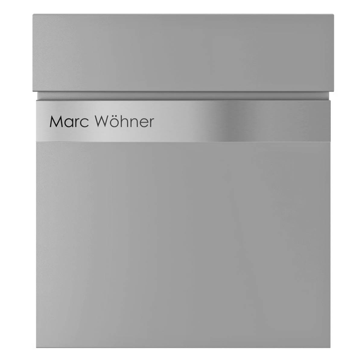 KANT Edition letterbox with newspaper compartment - Elegance 2 design - RAL 9007 grey aluminium KANT Edition letterbox with newspaper compartment - Elegance 2 design - RAL 9007 grey aluminium