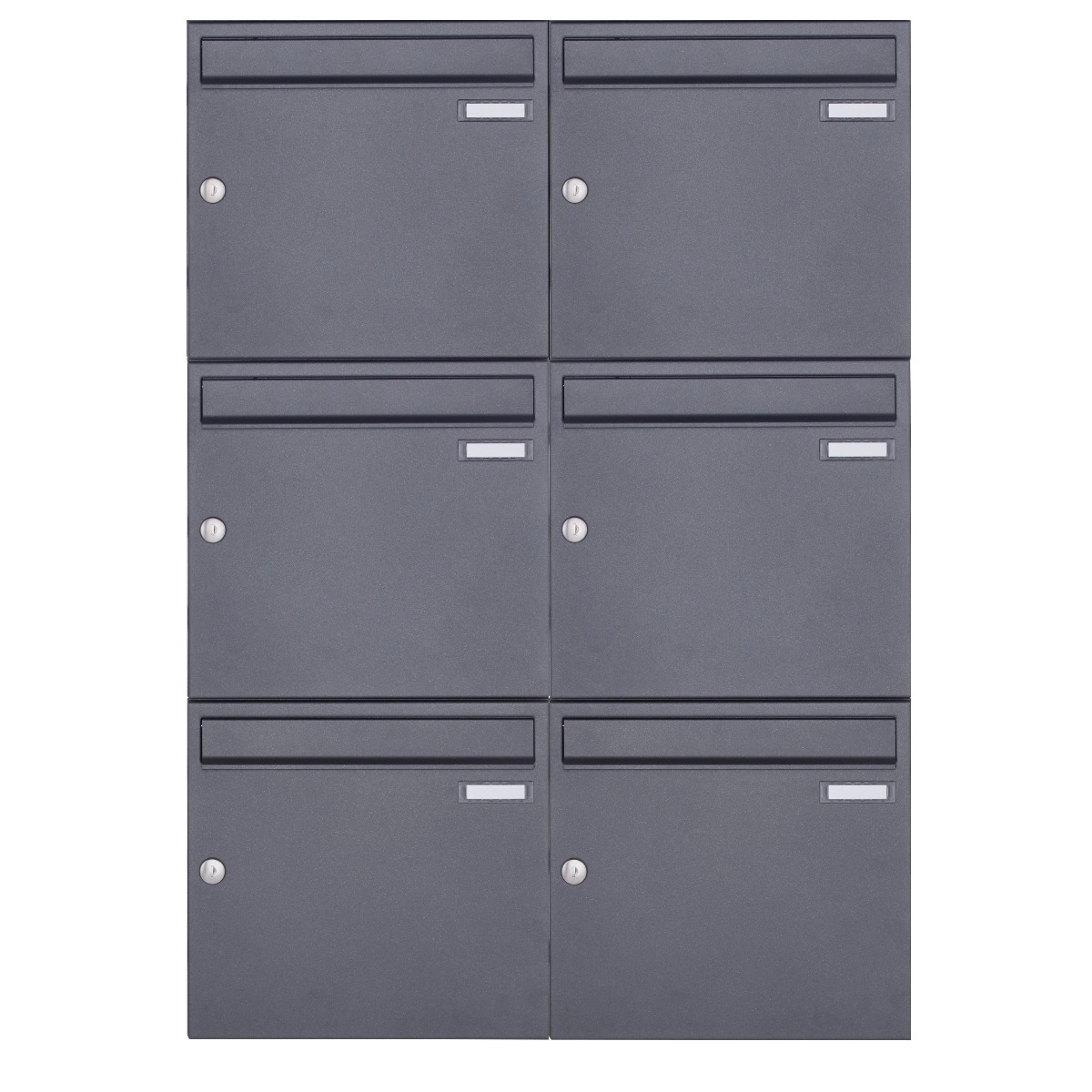 6er 2x3 Aufputz Briefkastenanlage Design BASIC 382A AP - DB703 eisenglimmer 6er 2x3 Aufputz Briefkastenanlage Design BASIC 382A AP - DB703 eisenglimmer