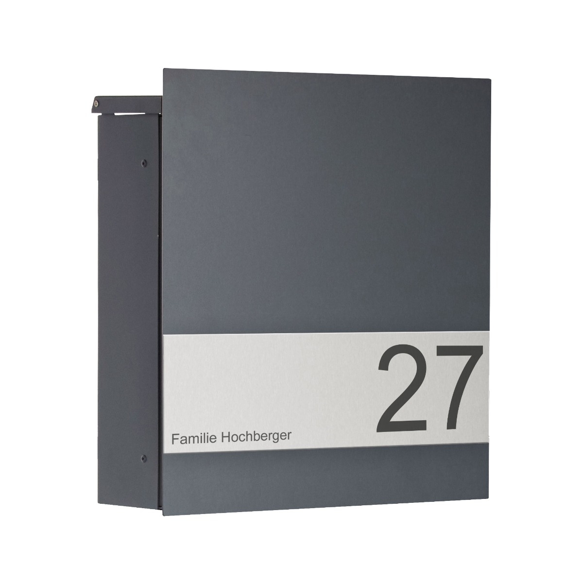 6db16d4d29429ca55c80f80c853d872a43aa45f8 Design letterbox SCHILLER SMALL VARS-OZ - RAL 7016 anthracite grey with stainless steel application