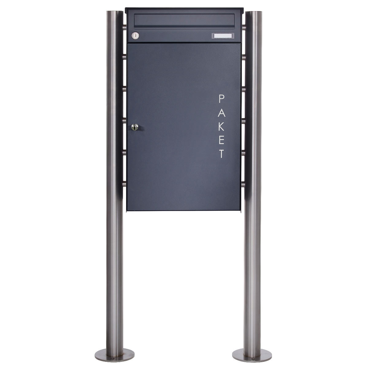 Edelstahl Paketbriefkasten freistehend BASIC Plus 863X ST-R mit Paketfach 550x370 in RAL nach Wahl Edelstahl Paketbriefkasten freistehend BASIC Plus 863X ST-R mit Paketfach 550x370 in RAL nach Wahl
