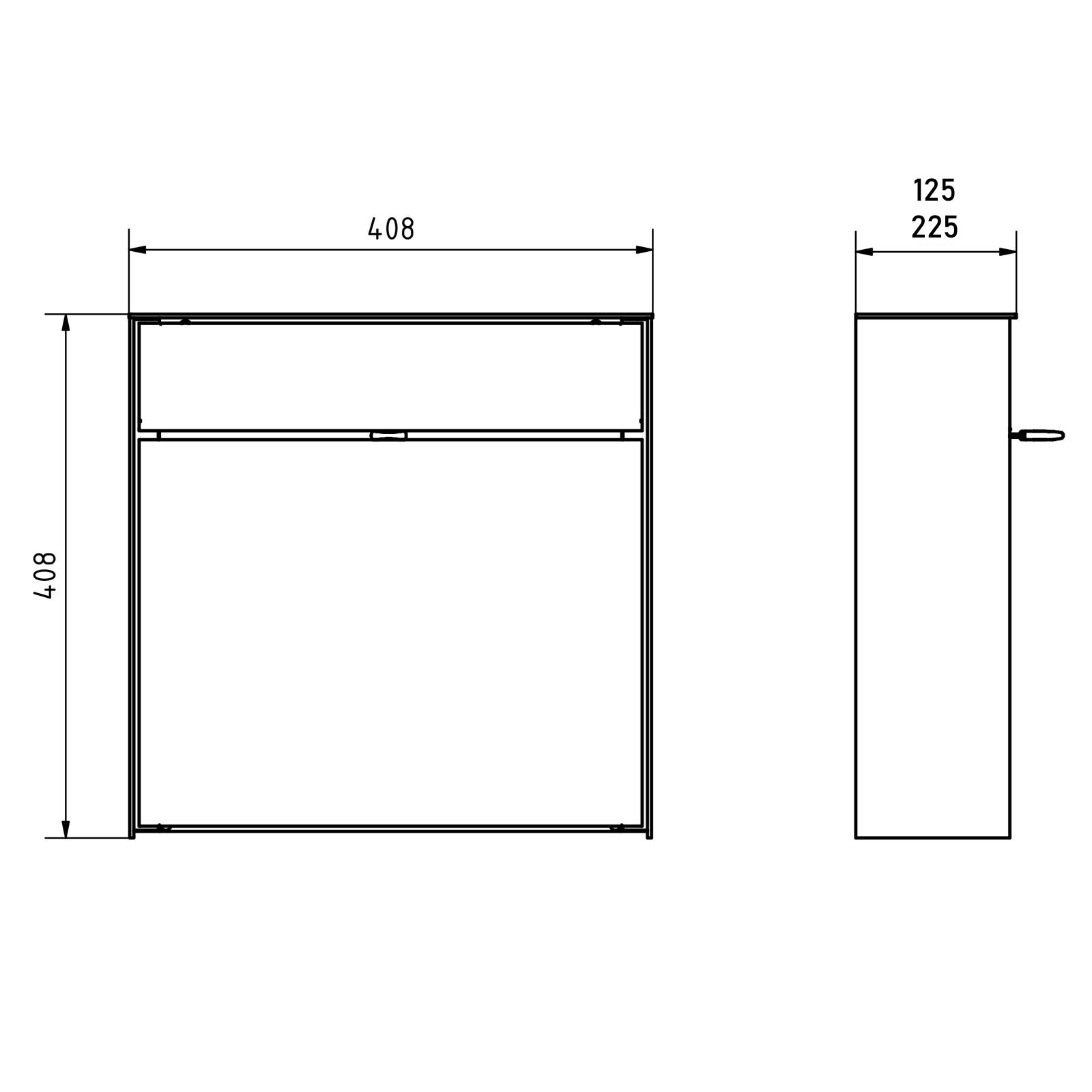 Design surface-mounted letterbox GOETHE AP - RAL of your choice Design surface-mounted letterbox GOETHE AP - RAL of your choice