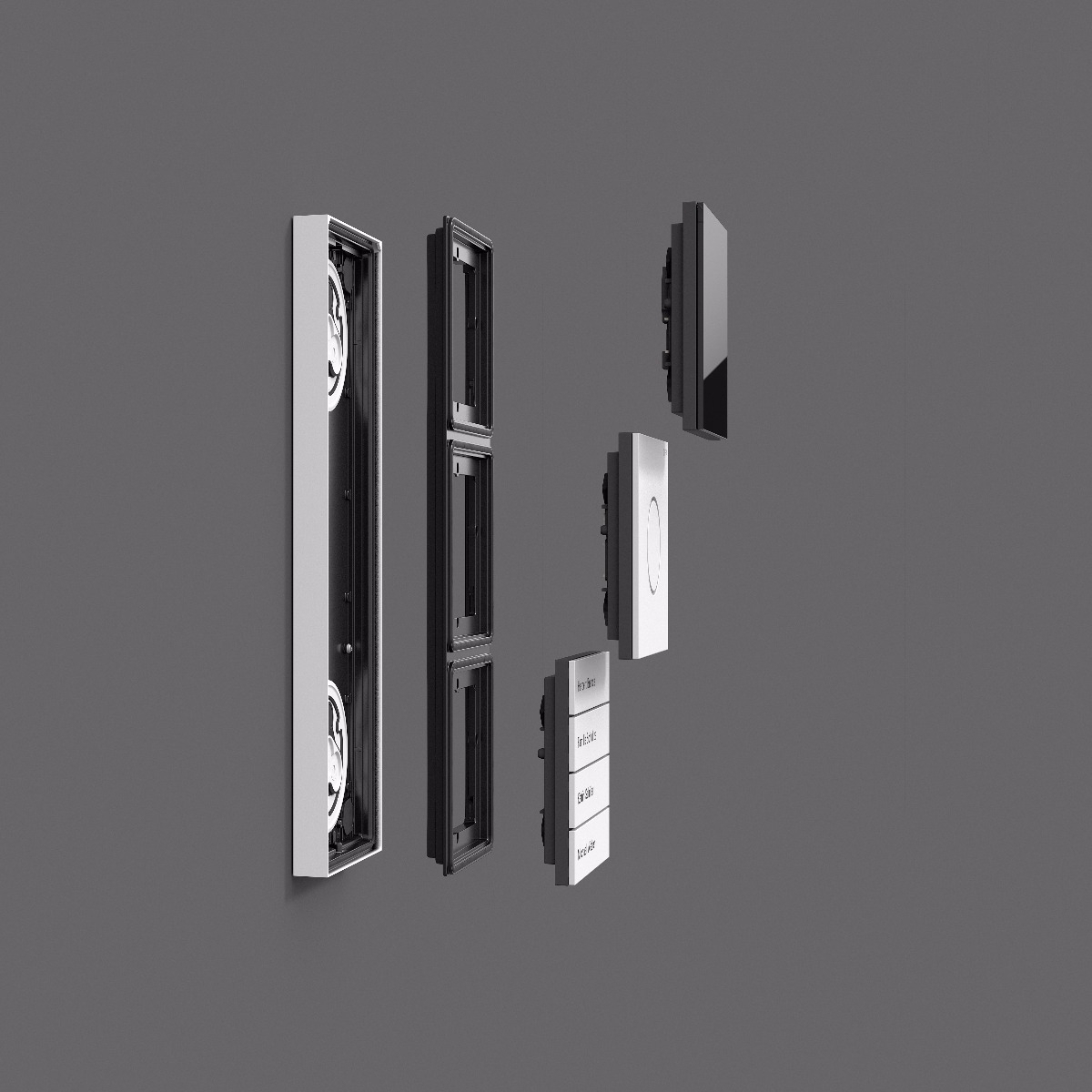 Cassetta per le lettere da incasso di design GOETHE UP laterale con sistema GIRA 106 - RAL a scelta - set completo AUDIO