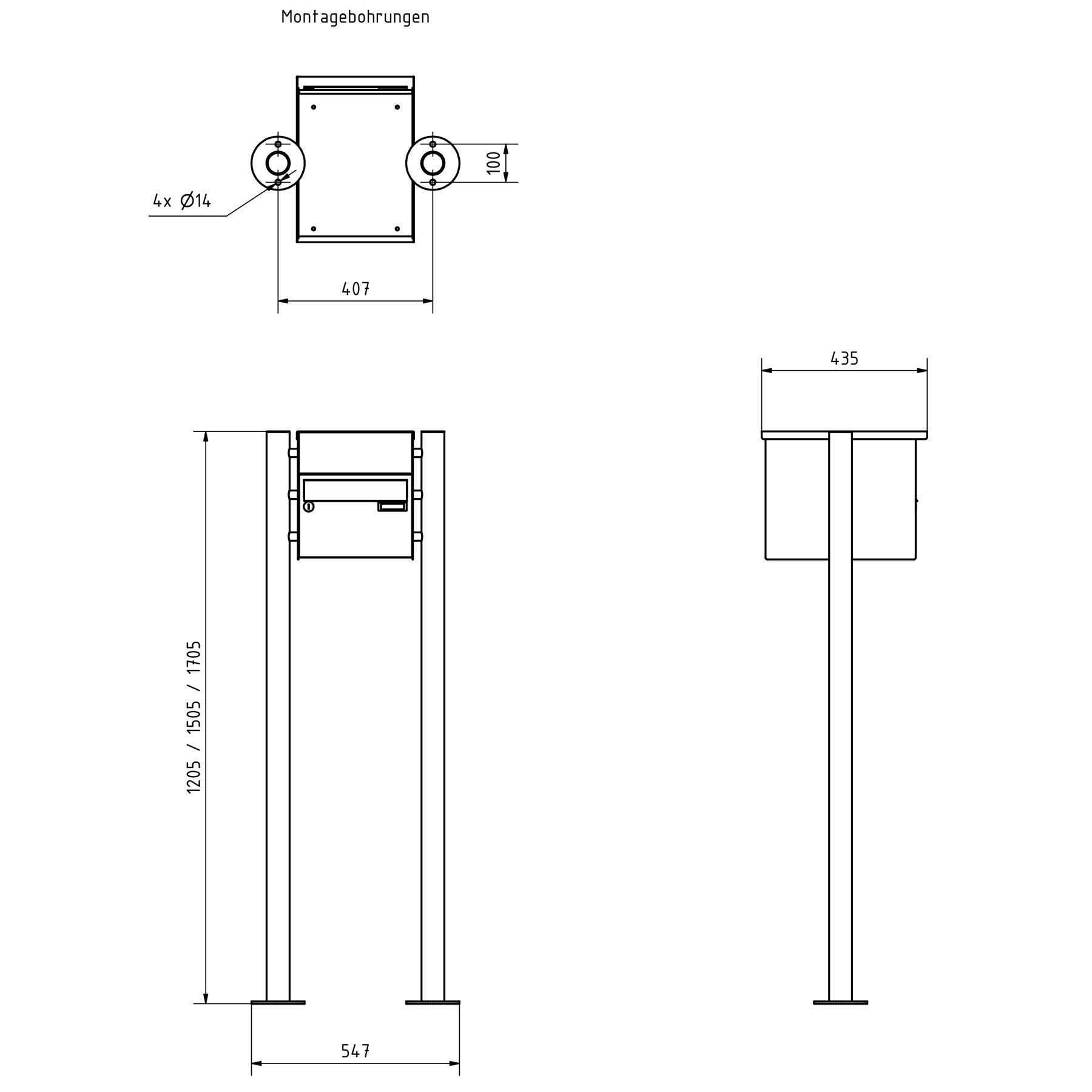 1er Standbriefkasten Design BASIC 385220 ST-R mit Klingelkasten - RAL 7016 anthrazitgrau 1er Standbriefkasten Design BASIC 385220 ST-R mit Klingelkasten - RAL 7016 anthrazitgrau