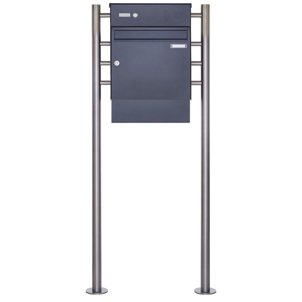 1er Standbriefkasten Design BASIC Plus 381X ST-R mit Klingelkasten & Zeitungsfach - RAL nach Wahl 1er Standbriefkasten Design BASIC Plus 381X ST-R mit Klingelkasten & Zeitungsfach - RAL nach Wahl
