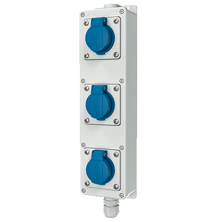 Toma de corriente múltiple 95996 - 3x SCHUKO® 16A 230V Toma de corriente múltiple 95996 - 3x SCHUKO® 16A 230V