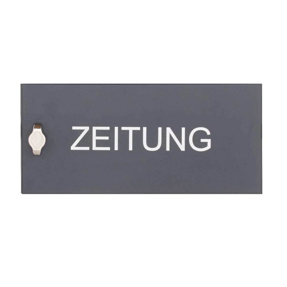 800e7383d6c7601a680eec8b5b2d492b1a307d3b Edelstahl Zeitungsfach geschlossen BASIC Plus 382XAZF - 355x165x100 - RAL nach Wahl