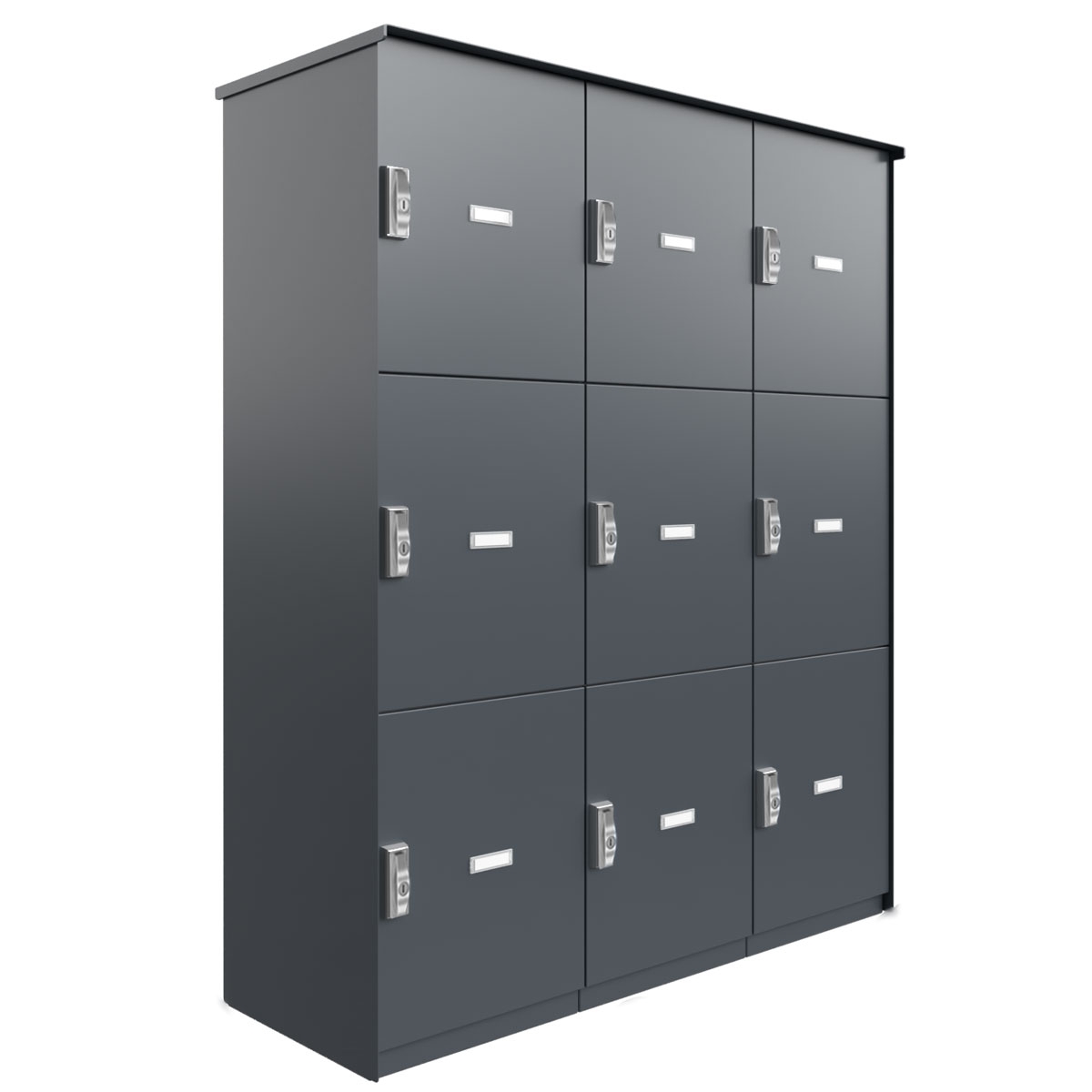 9er 3x3 Edelstahl Paketfachanlage BASIC Plus 863X STL mit Paketfach 440x370 - Farbe nach Wahl