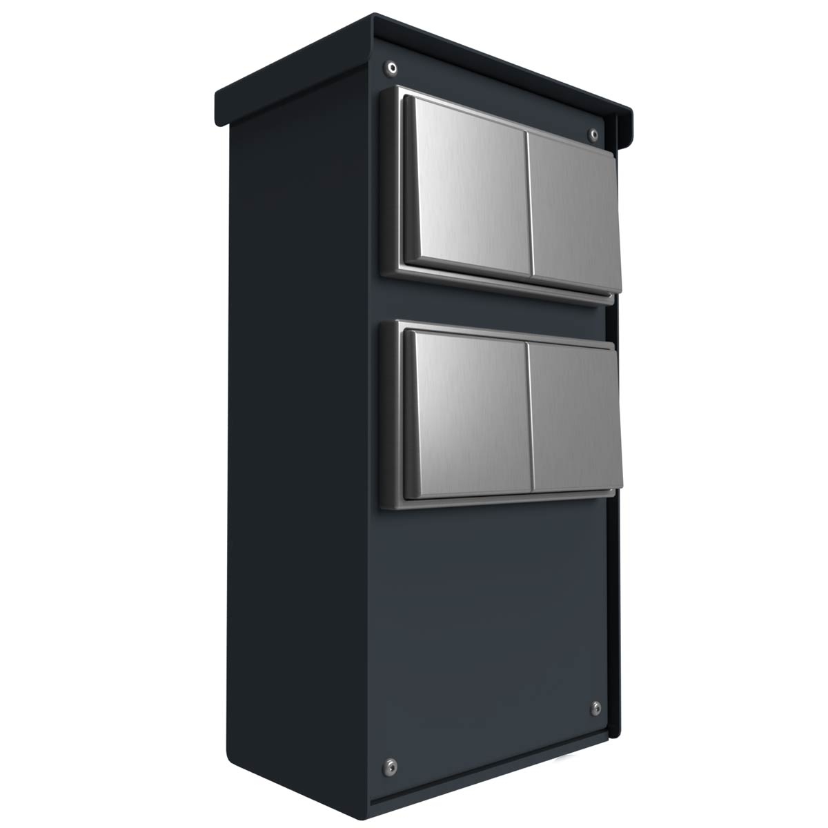 Socket outlet pillar BASIC 372 for floor mounting - polished V2A stainless steel - powder-coated stainless steel Socket outlet pillar BASIC 372 for floor mounting - polished V2A stainless steel - powder-coated stainless steel