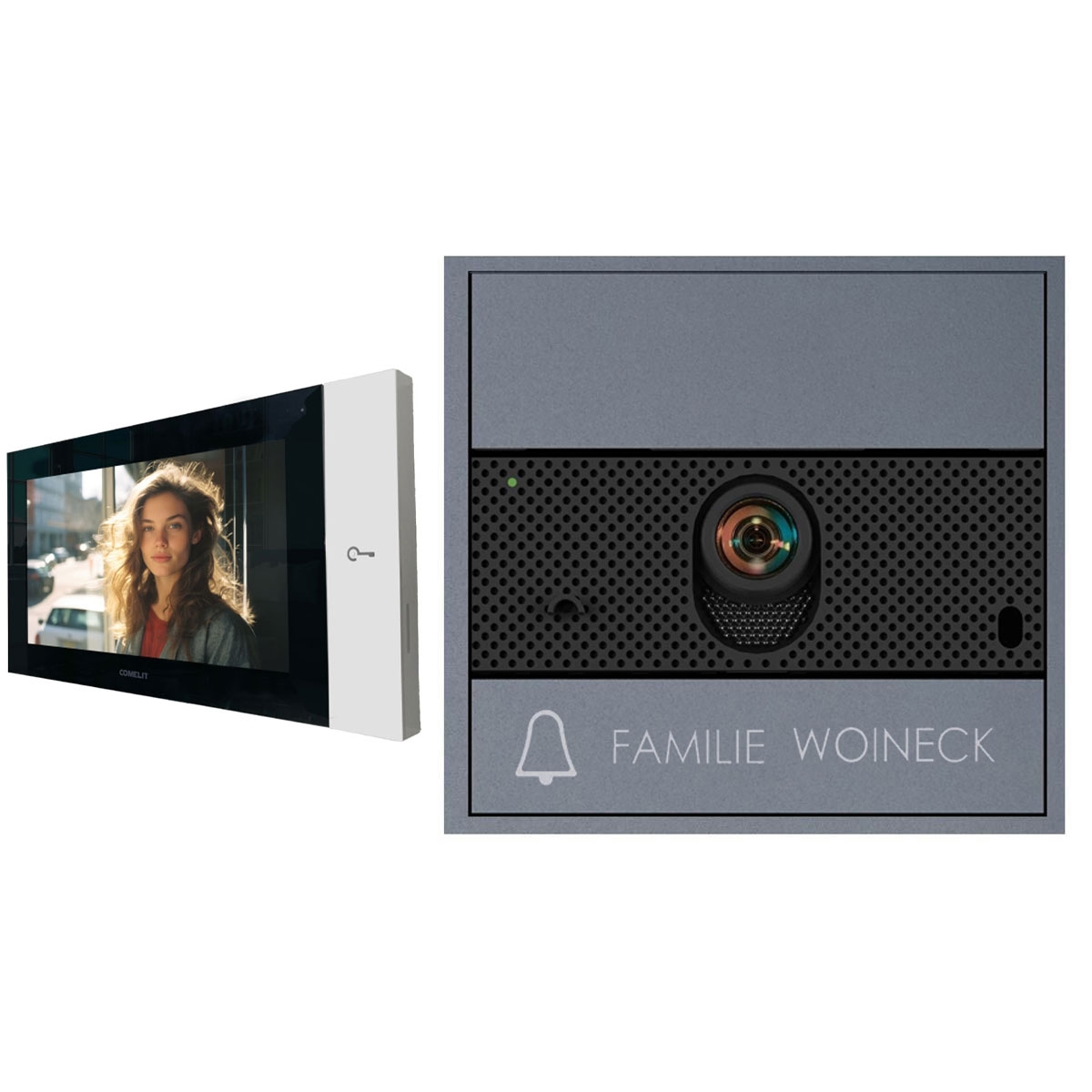 IP video deurstation Ultra opbouw met TP6842 Wifi huisstation - complete set - RAL naar keuze