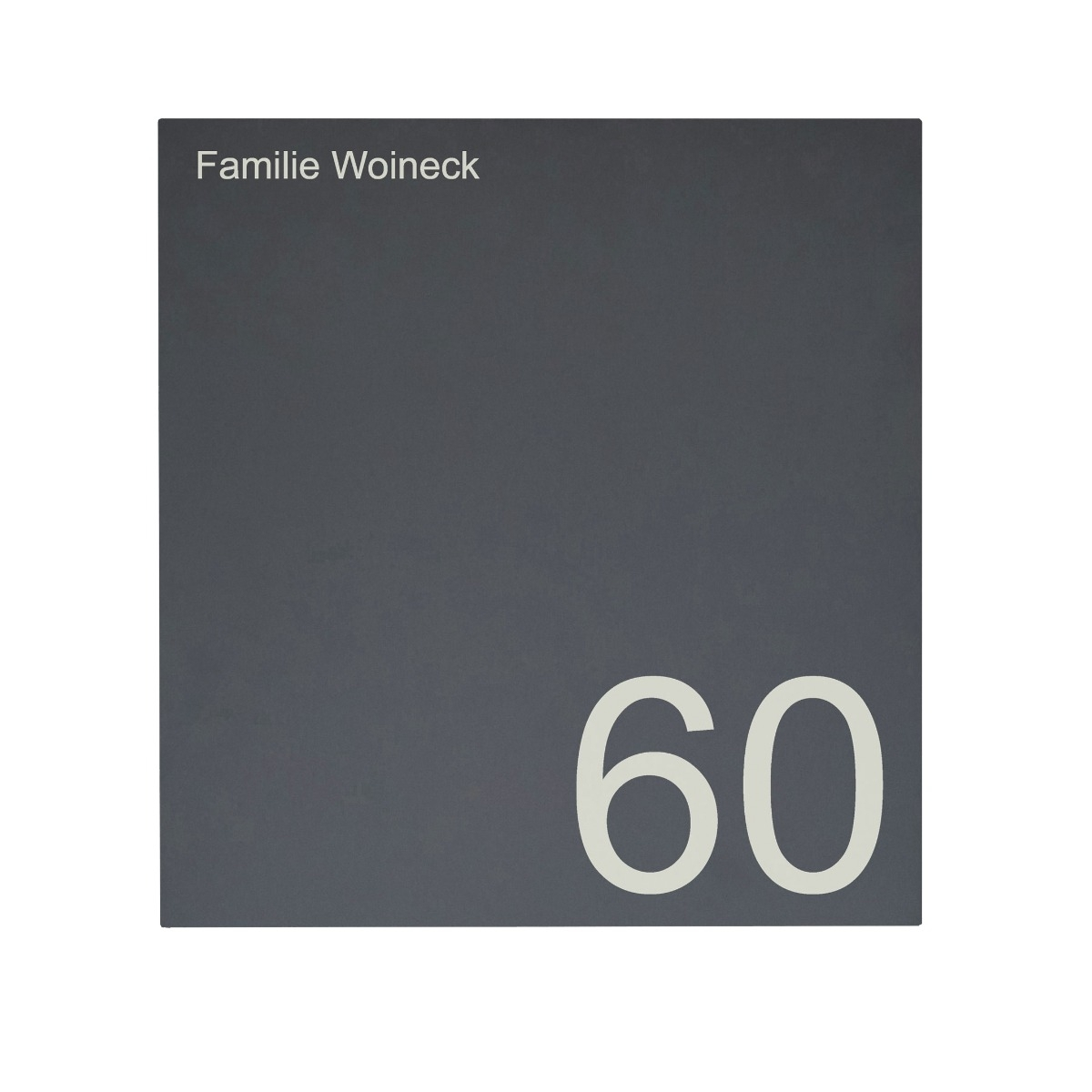 Design Briefkasten SCHILLER SMALL VAR-OZ - Edelstahl V2A, pulverbeschichtet in RAL 6009 Tannengrün