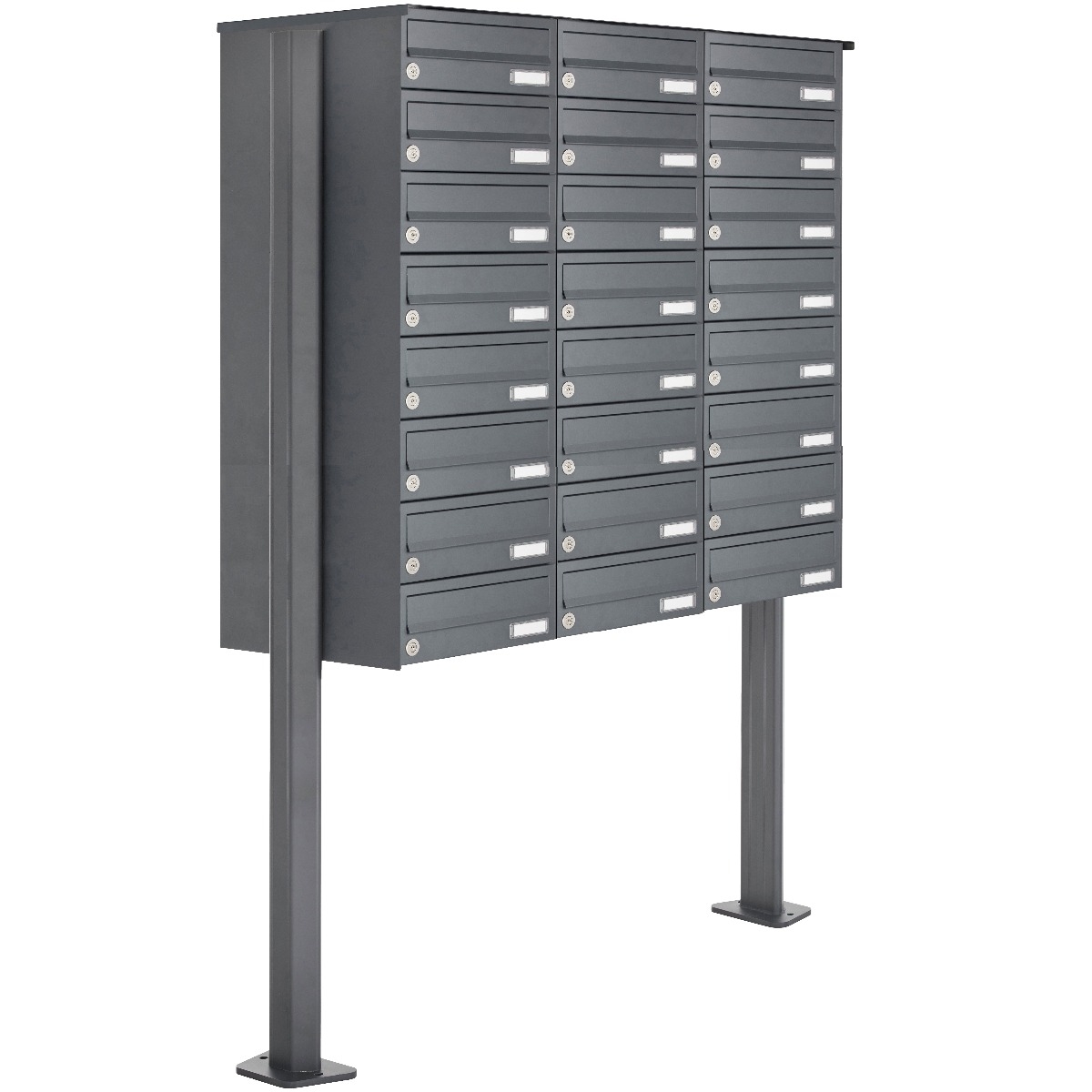 24 letterbox system freestanding Design BASIC 385P-7016 ST-T - RAL 7016 anthracite grey 24 letterbox system freestanding Design BASIC 385P-7016 ST-T - RAL 7016 anthracite grey