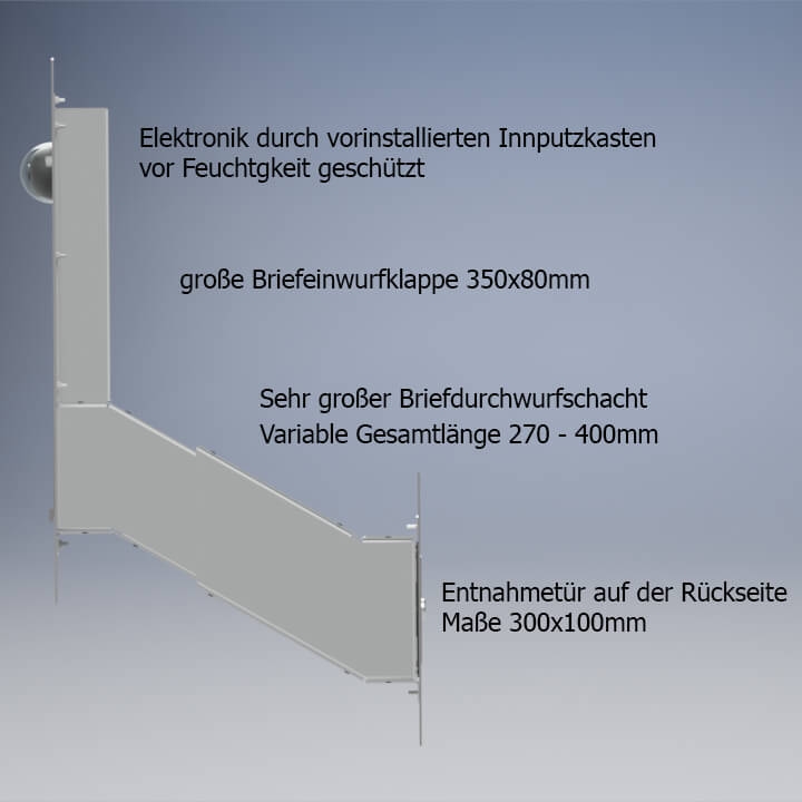 Stainless steel wall entry designer model BIG with DoorBird video intercom - RAL of your choice Stainless steel wall entry designer model BIG with DoorBird video intercom - RAL of your choice