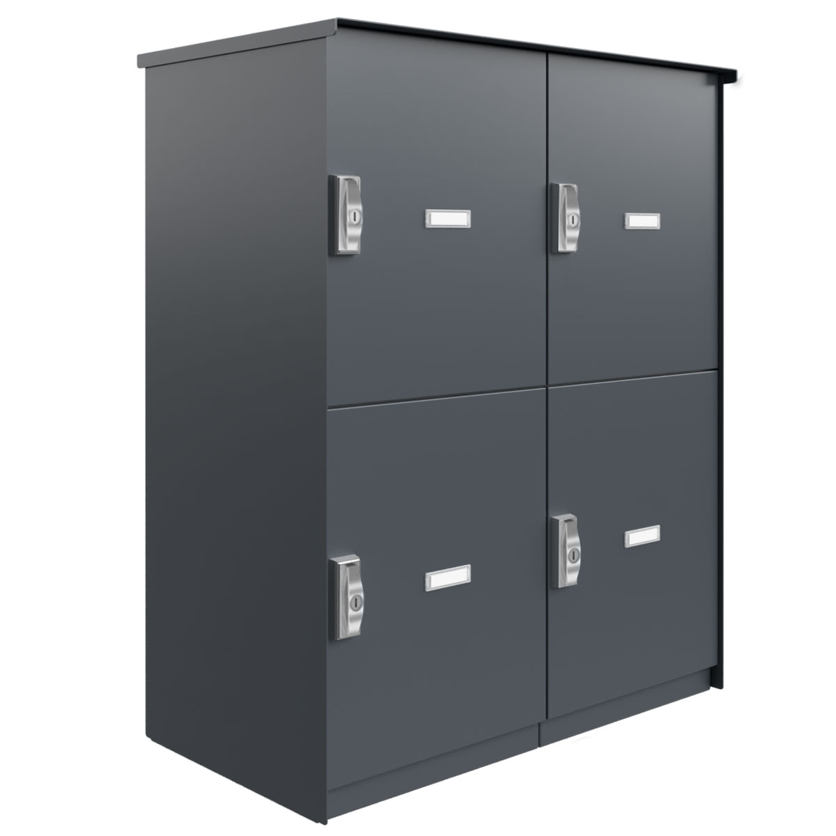 4er 2x2 stainless steel parcel compartment system BASIC Plus 863X STL with parcel compartment 440x370 - colour of your choice