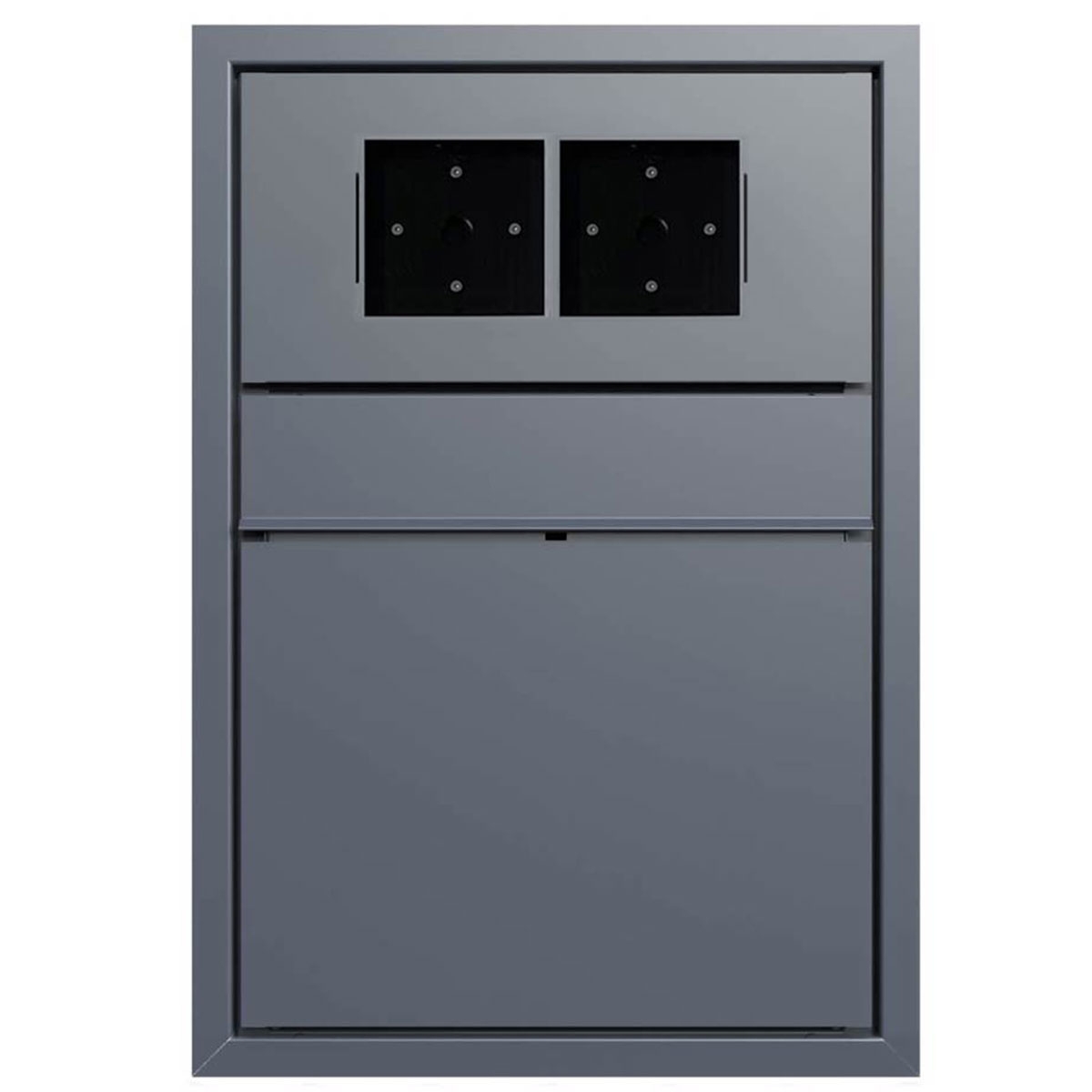 Design flush-mounted letterbox GOETHE UP - RAL of your choice - LOXONE Intercom 2x1 prepared Design flush-mounted letterbox GOETHE UP - RAL of your choice - LOXONE Intercom 2x1 prepared
