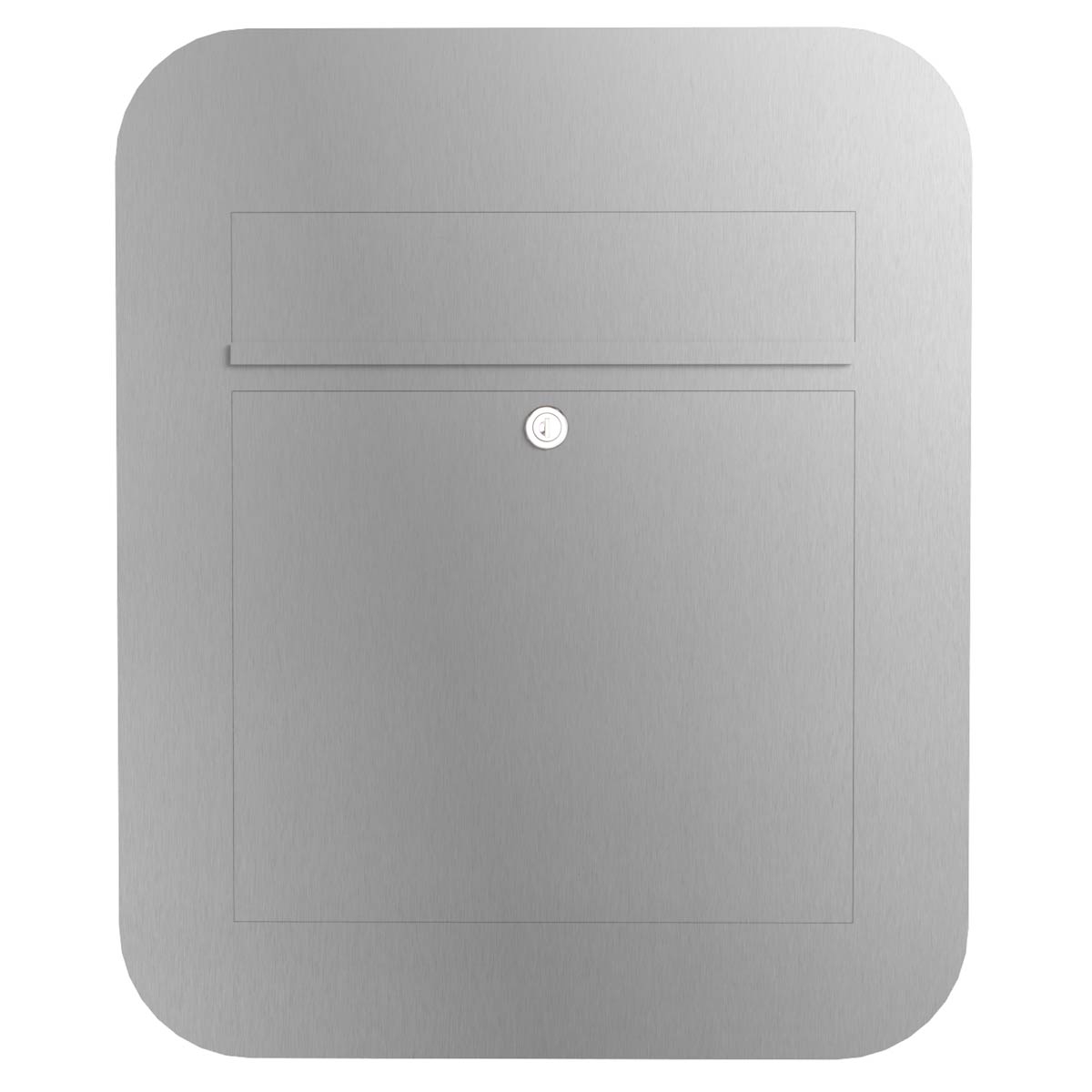 Edelstahl Briefkasten DESIGNER Organic BIG - Edelstahl geschliffen