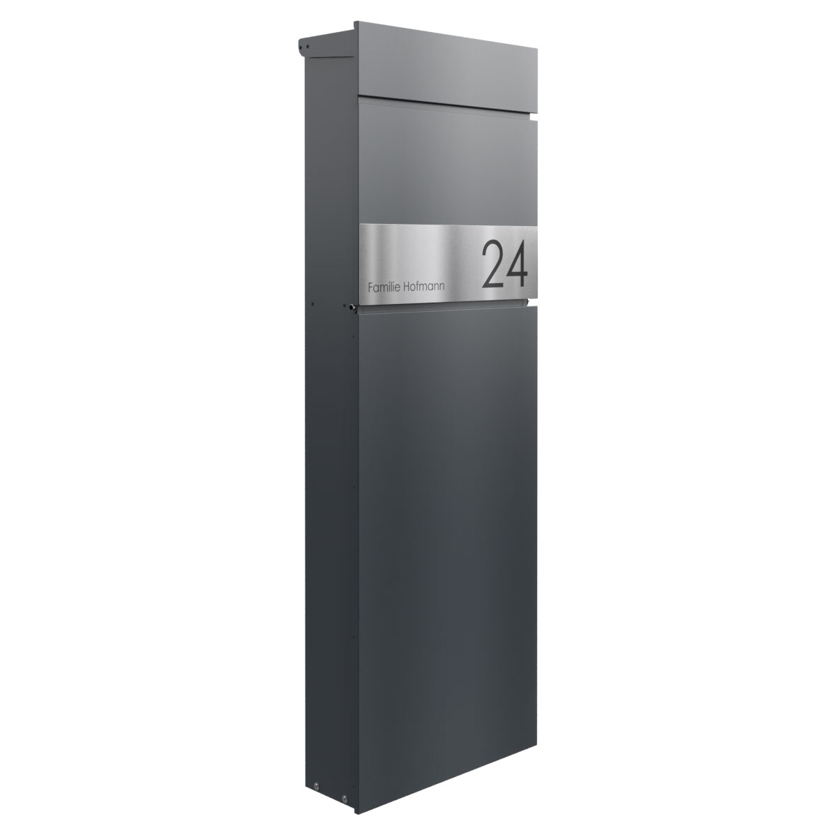 Pedestal letterbox LESSING Edition - Design Elegance 1 - RAL 7016 anthracite grey Pedestal letterbox LESSING Edition - Design Elegance 1 - RAL 7016 anthracite grey
