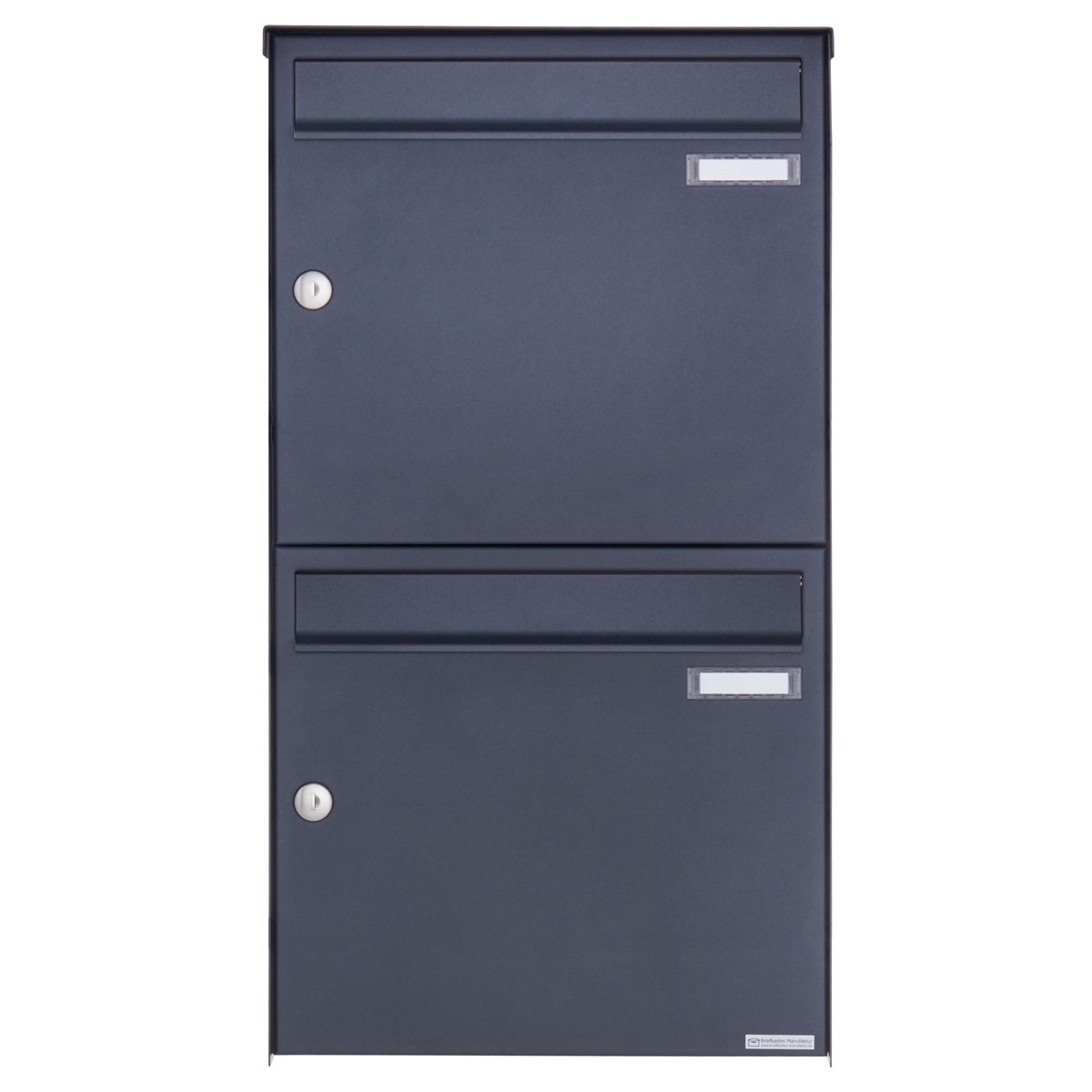 2er Edelstahl Aufputz Briefkasten Design BASIC Plus 382XA AP - RAL nach Wahl