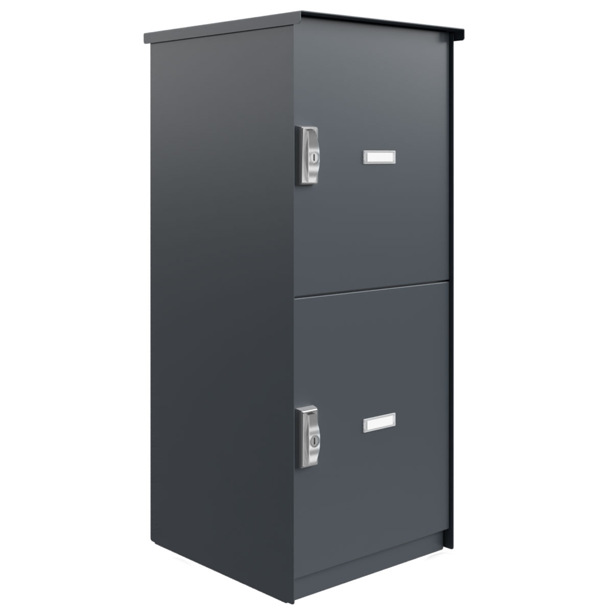 2er 1x2 Edelstahl Paketfachanlage BASIC Plus 863X STL mit Paketfach 370x440 - Farbe nach Wahl