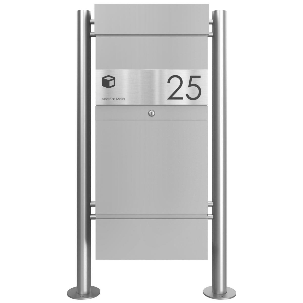 Paketbriefkasten freistehend KLEIST Edition ST-R - Design Elegance 1 - RAL 9007 graualuminium Paketbriefkasten freistehend KLEIST Edition ST-R - Design Elegance 1 - RAL 9007 graualuminium