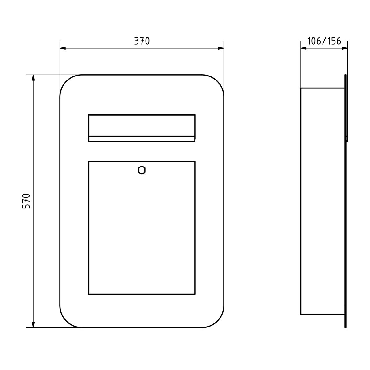 Stainless steel design letterbox DESIGNER Organic Stainless steel design letterbox DESIGNER Organic