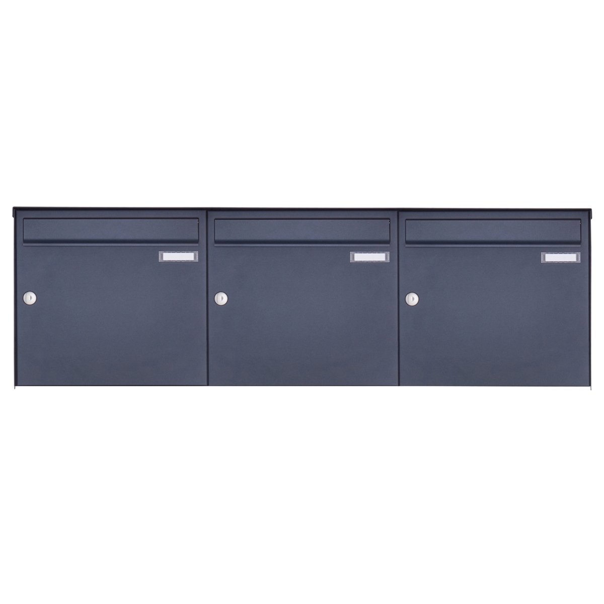 3er 1x3 stainless steel surface-mounted letterbox design BASIC Plus 382XA AP - RAL of your choice
