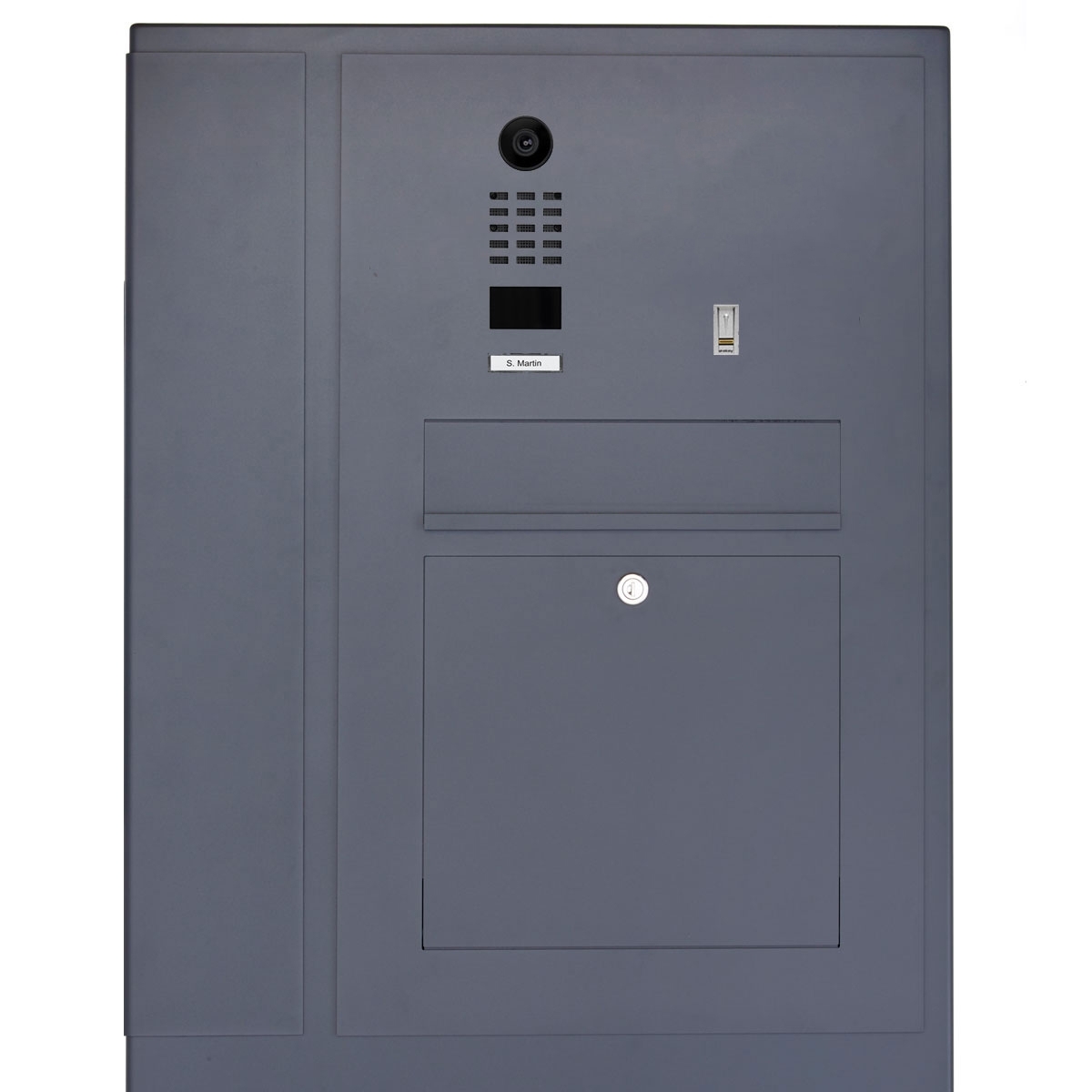 Edelstahl Briefkastensäule Designer BIG EDGE V2 - RAL nach Wahl - DoorBird Video- Sprechanlage Edelstahl Briefkastensäule Designer BIG EDGE V2 - RAL nach Wahl - DoorBird Video- Sprechanlage